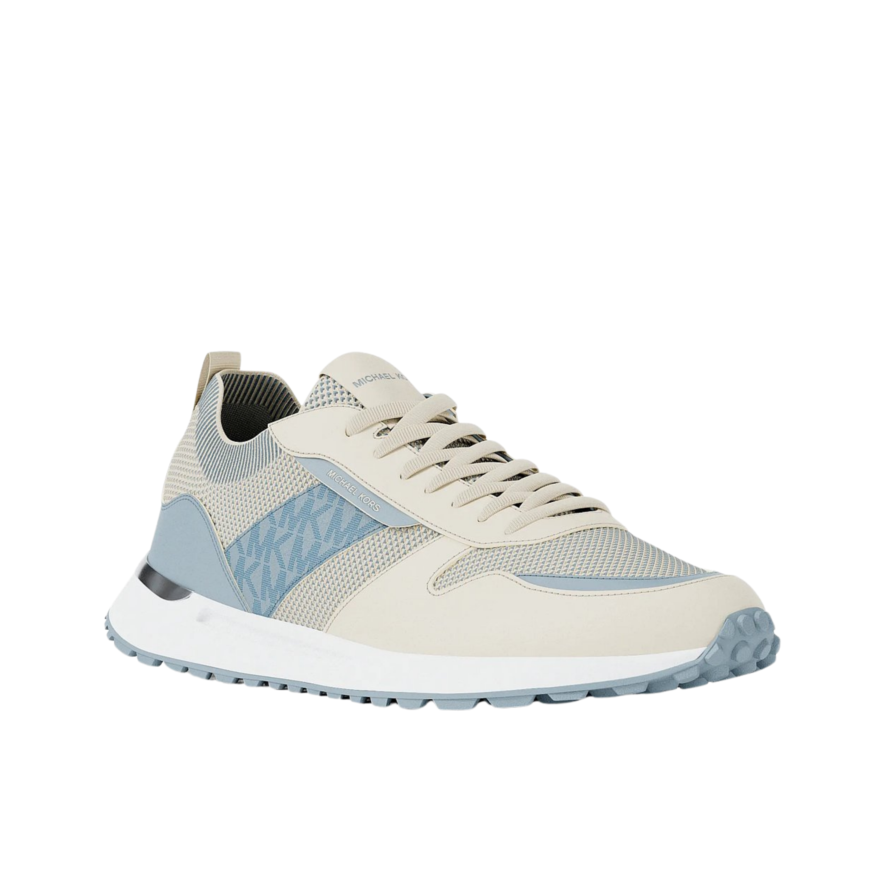 Michael Kors Women Jesse Mixed-Media Trainer - Pale Ocean