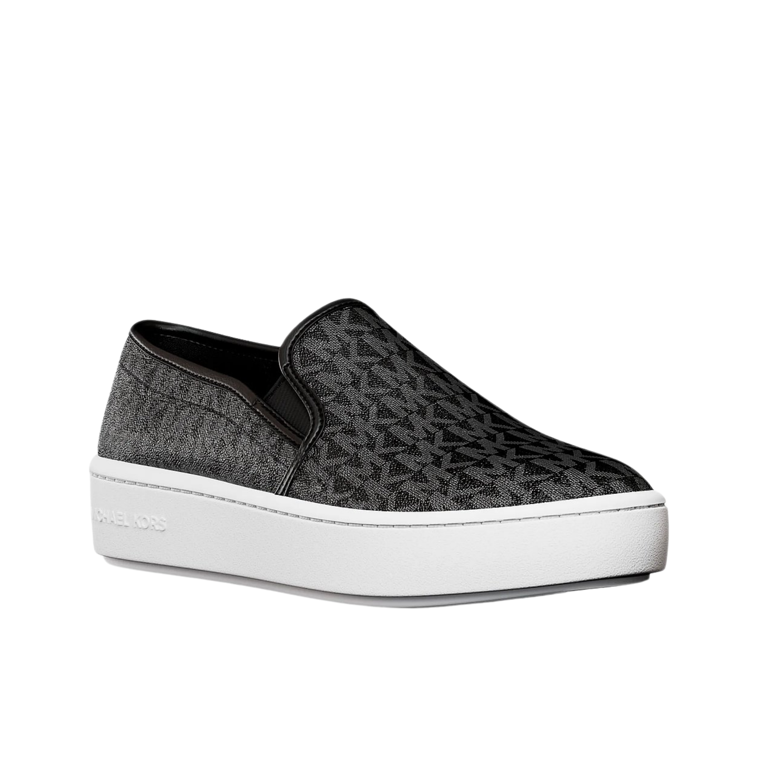 Michael Kors Women Teddi Signature Logo Slip On Sneaker - Black