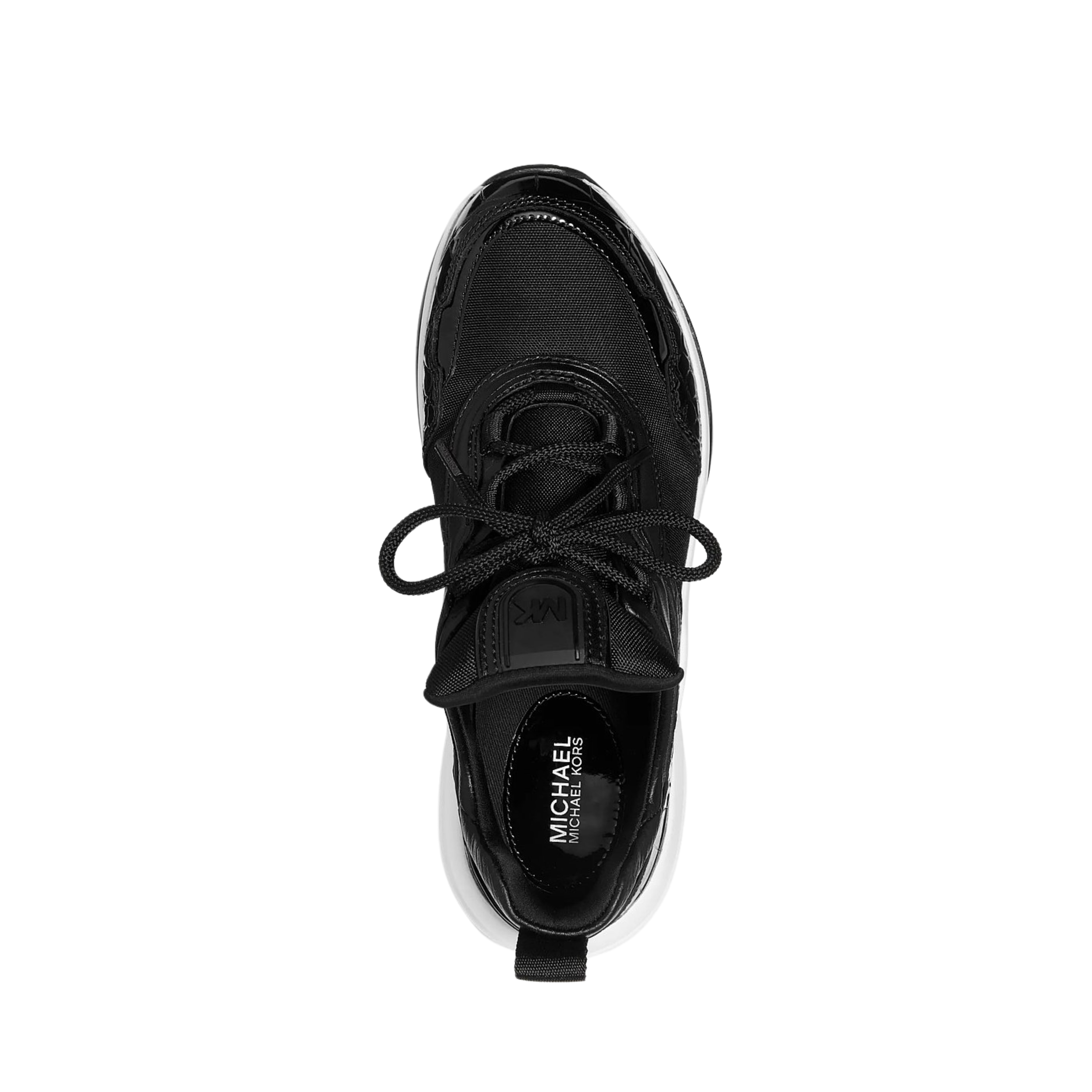 Michael Kors Women Olympia Mixed Media Trainer - Black