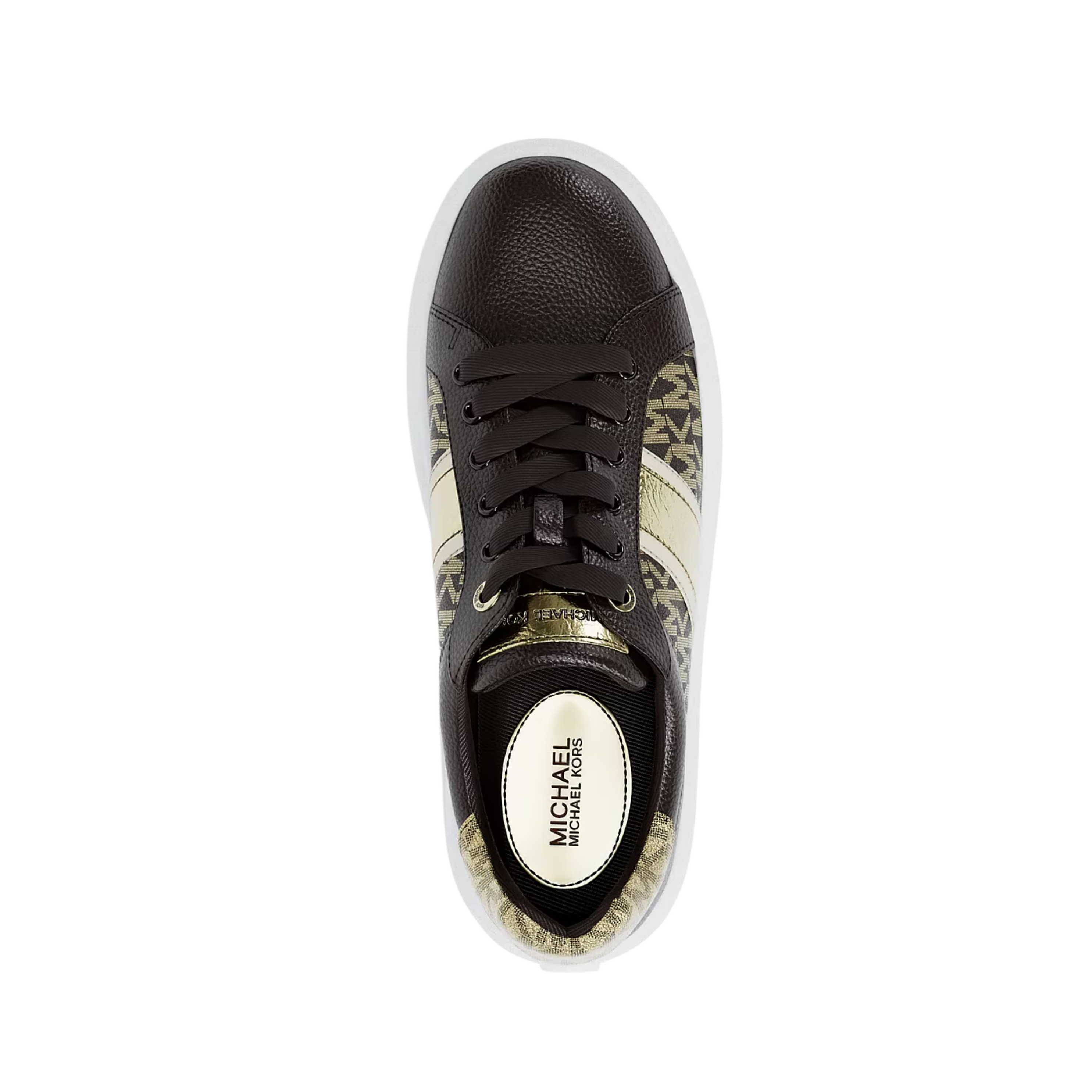 Michael Kors Women Romey Signature Logo Stripe Platform Sneaker - Brown