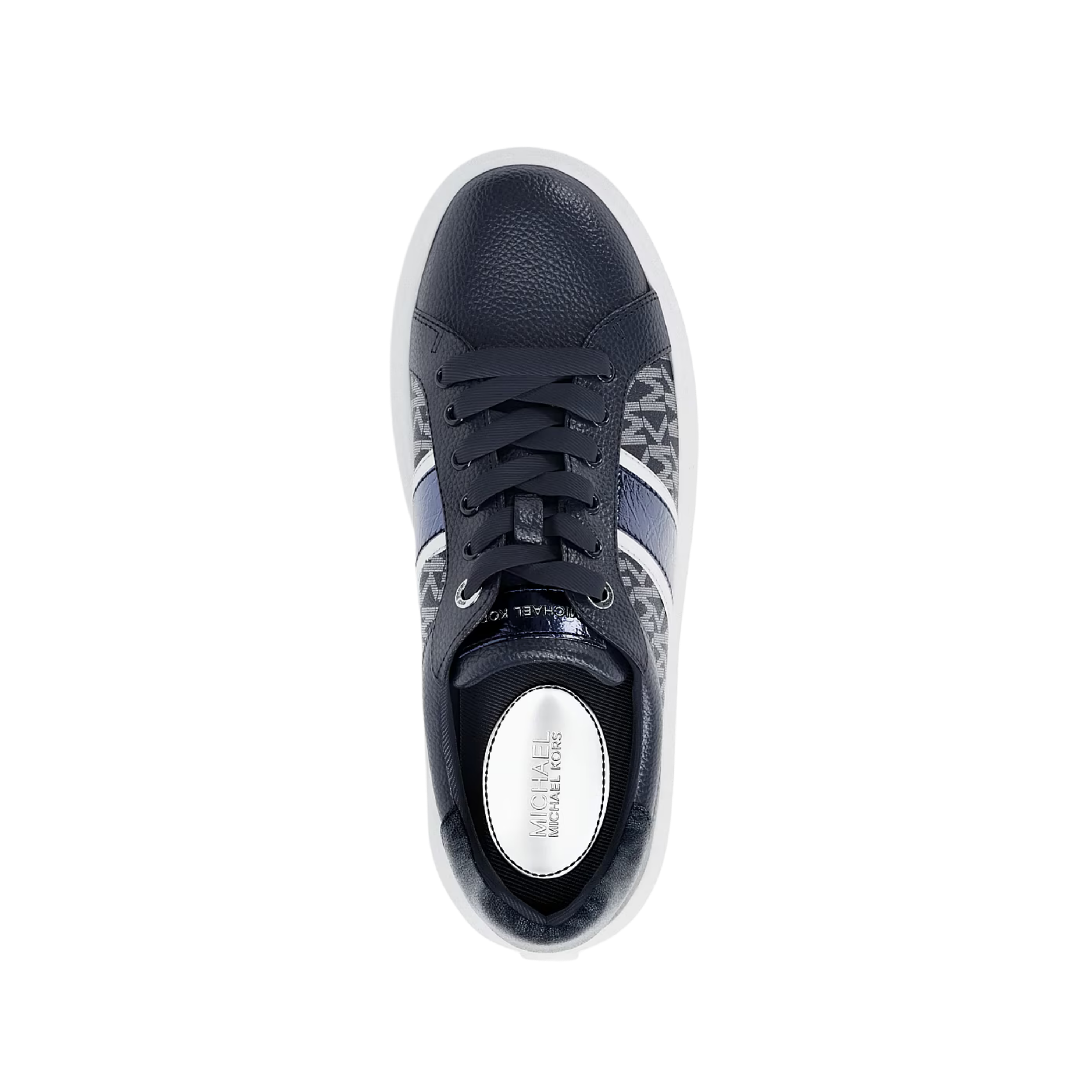 Michael Kors Women Romey Signature Logo Stripe Platform Sneaker - Navy