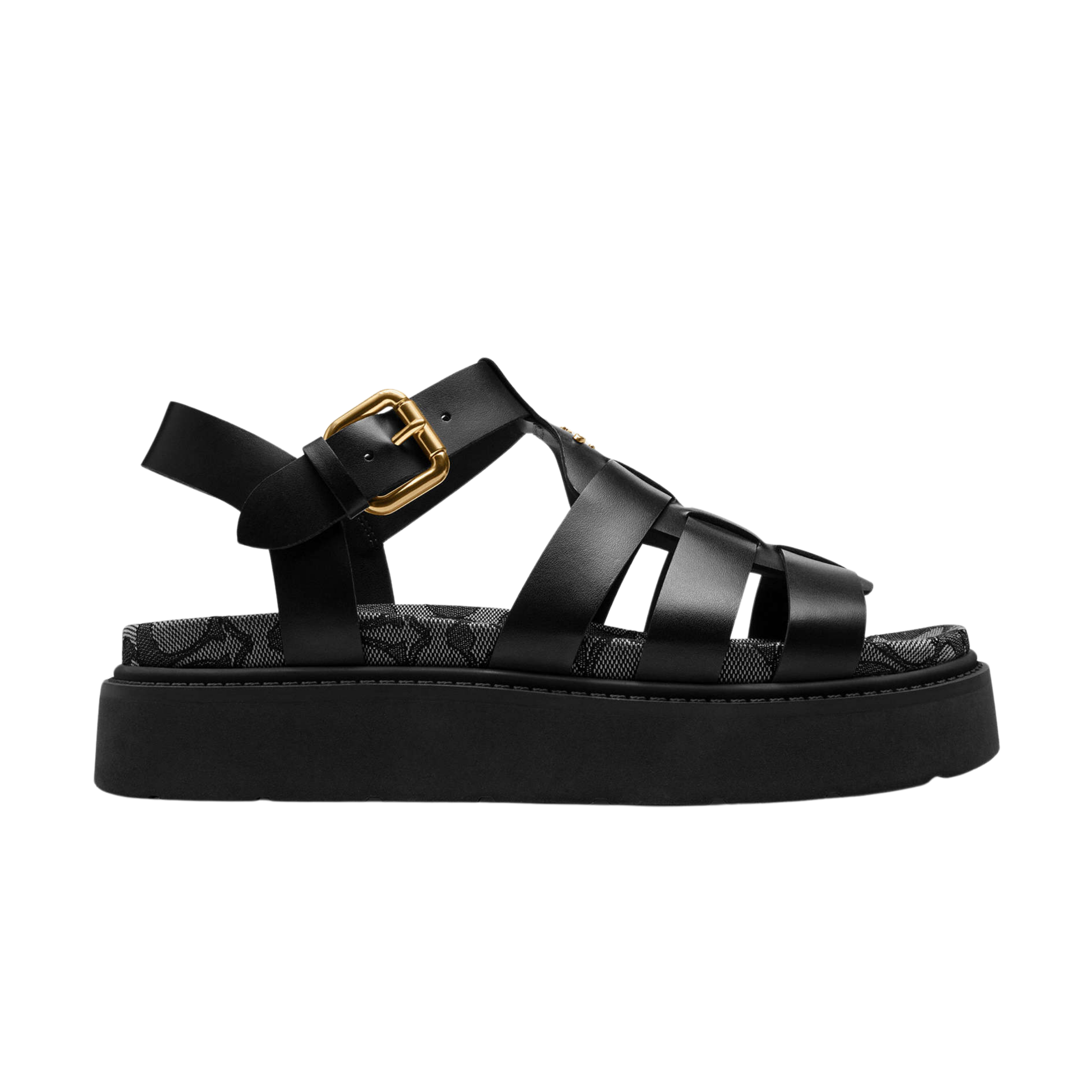 Coach Women's Lucy Lug Sole Sandal - Black Smoke