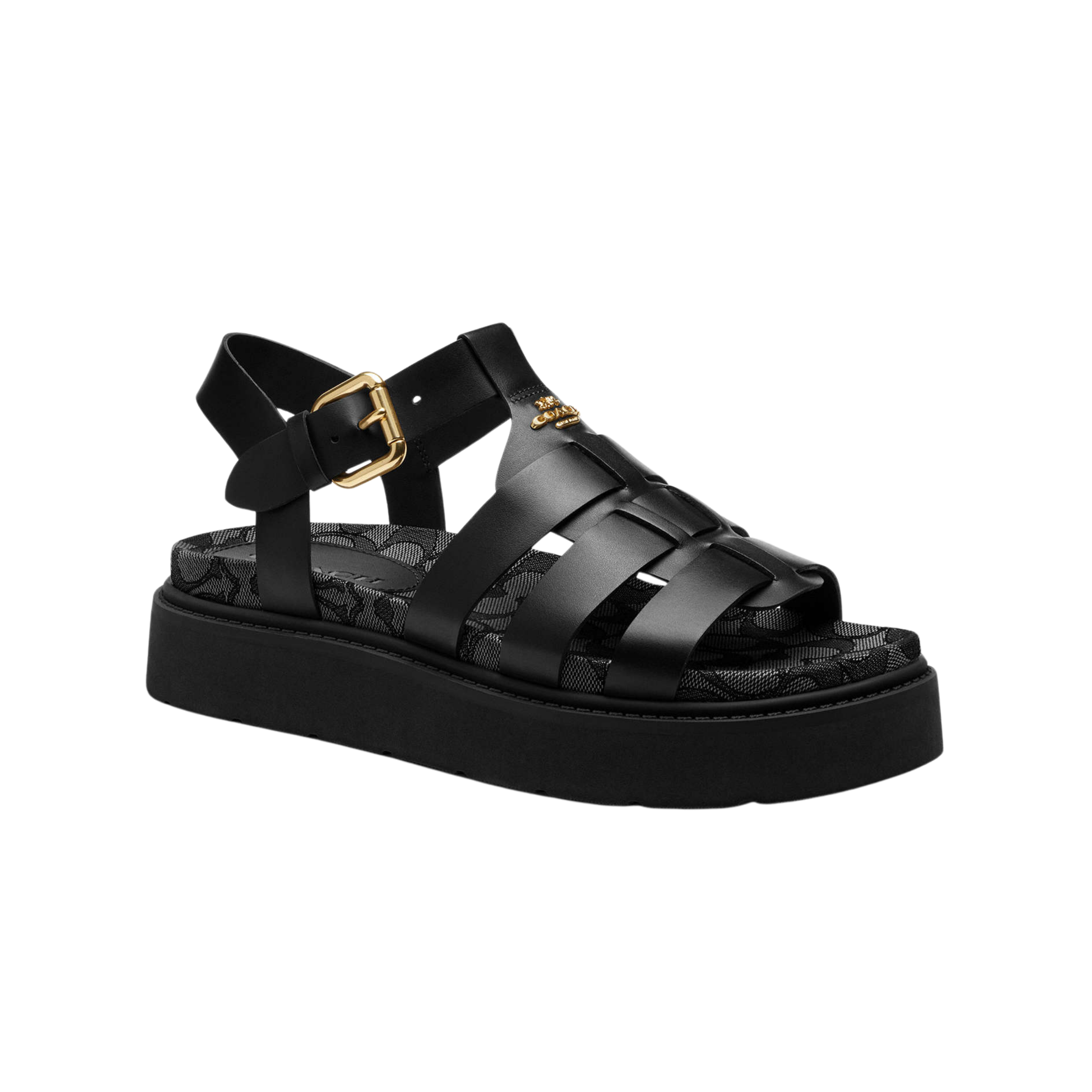 Coach Women's Lucy Lug Sole Sandal - Black Smoke