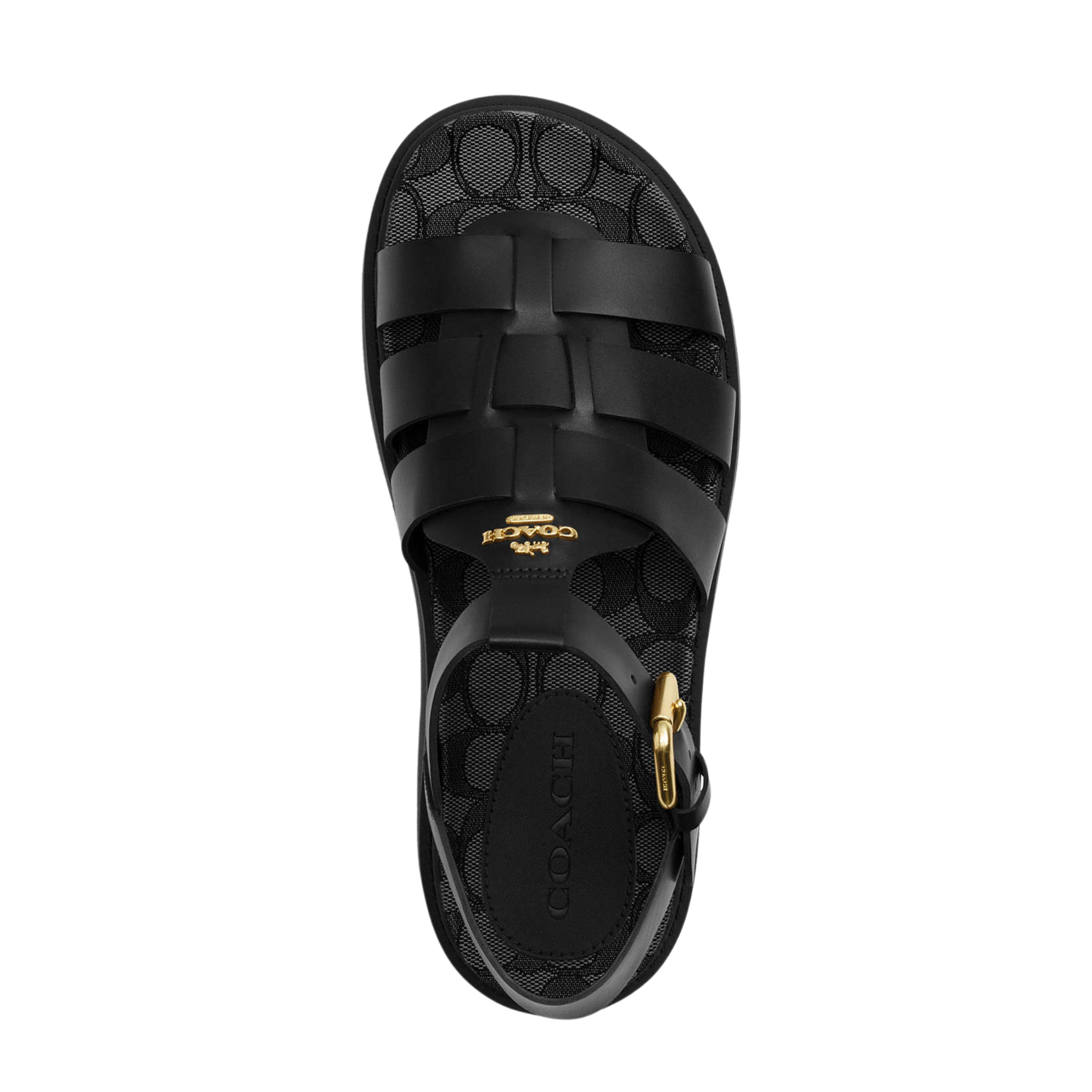 Coach Women's Lucy Lug Sole Sandal - Black Smoke
