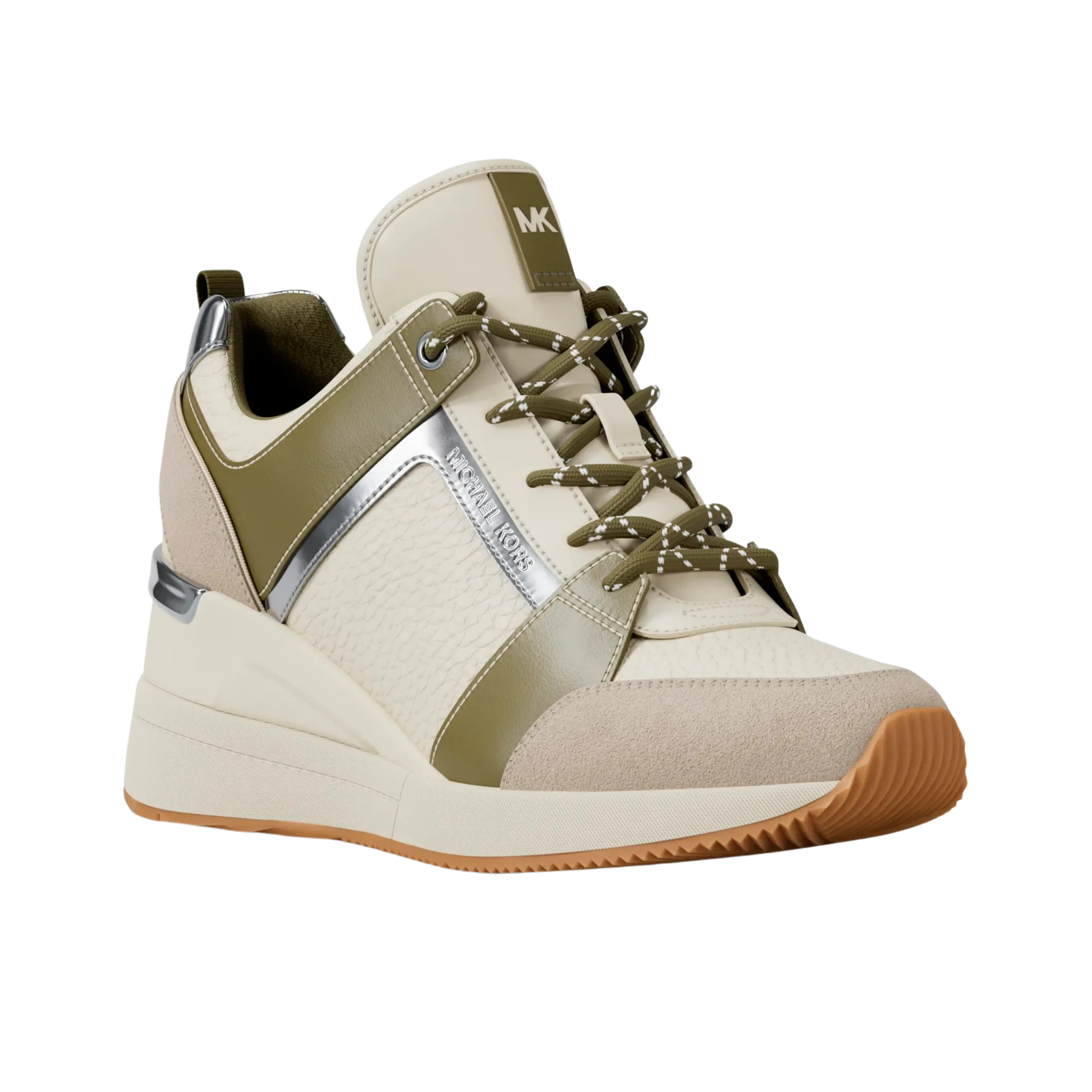 Michael Kors Women Georgie Mixed Media Trainer - Oregano