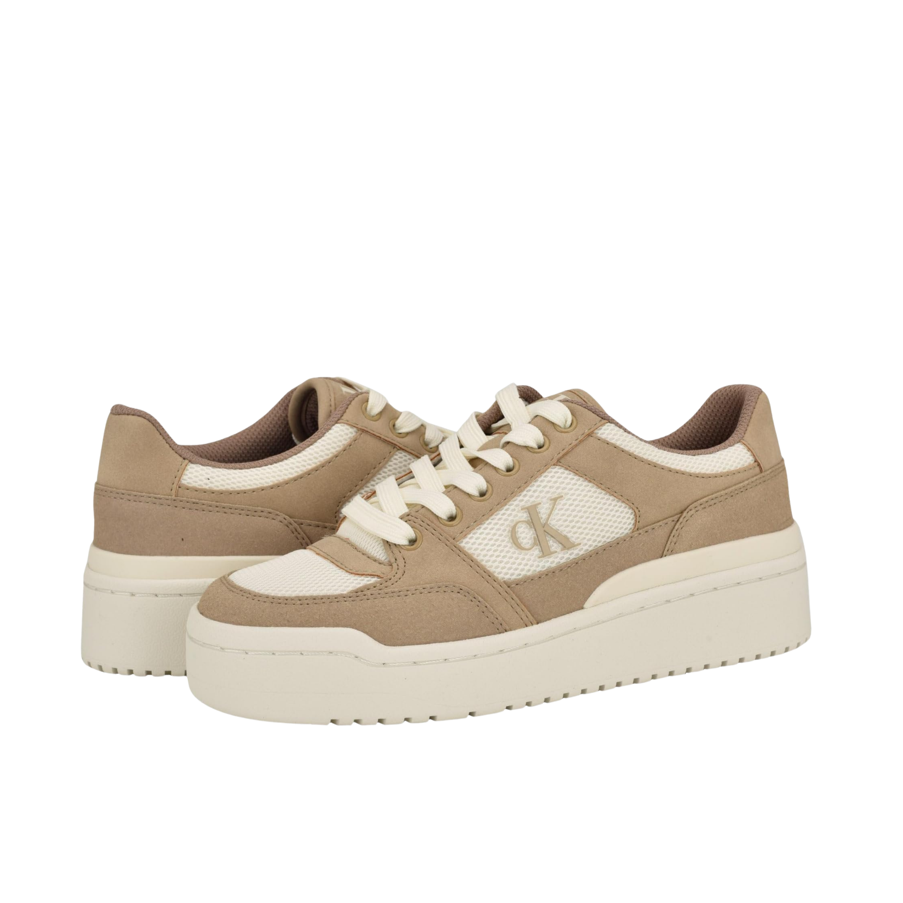 Calvin Klein Women Alondra Sneaker - Light Natural Multi