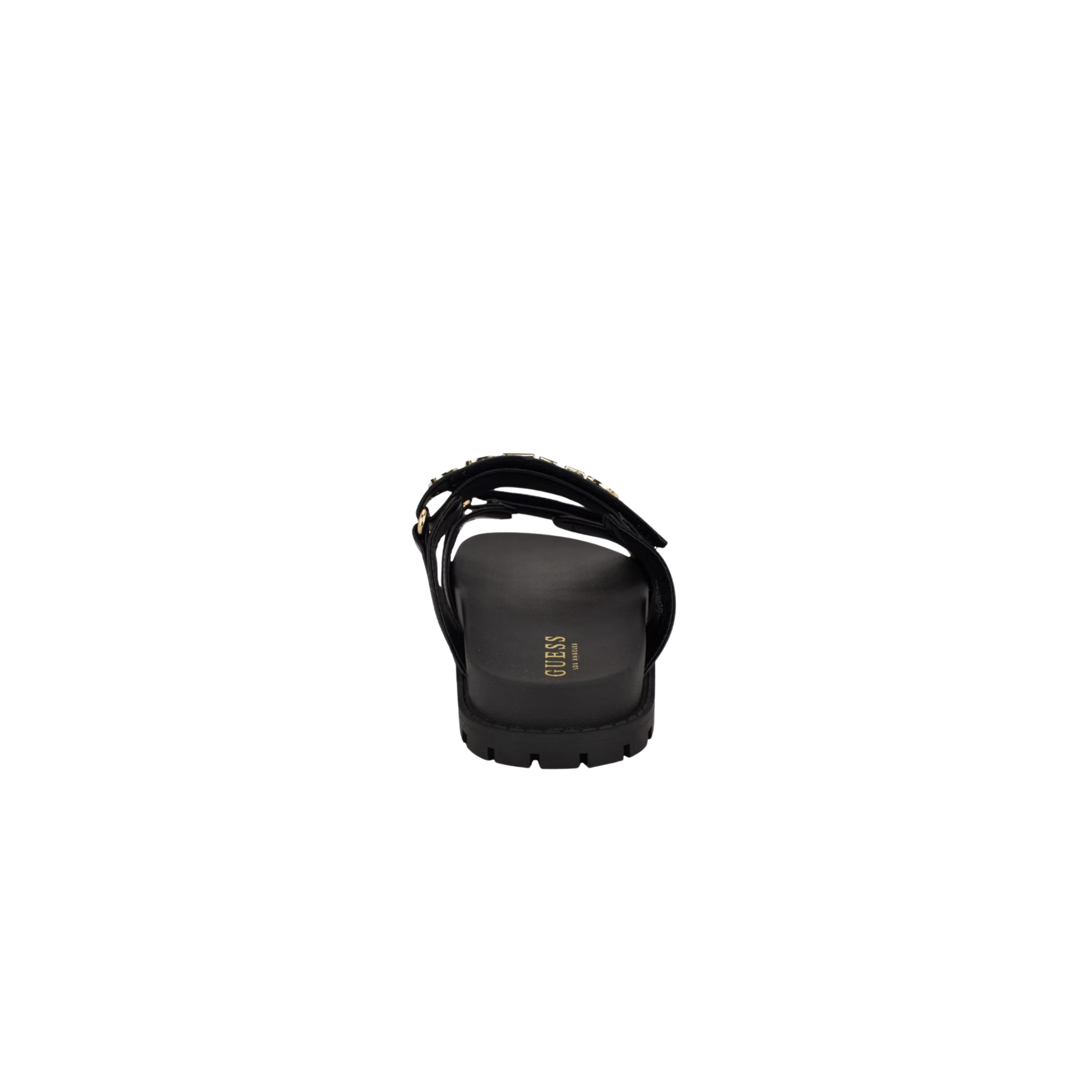 Guess Women Stetsen Metal Guess Sandal Slide - Black