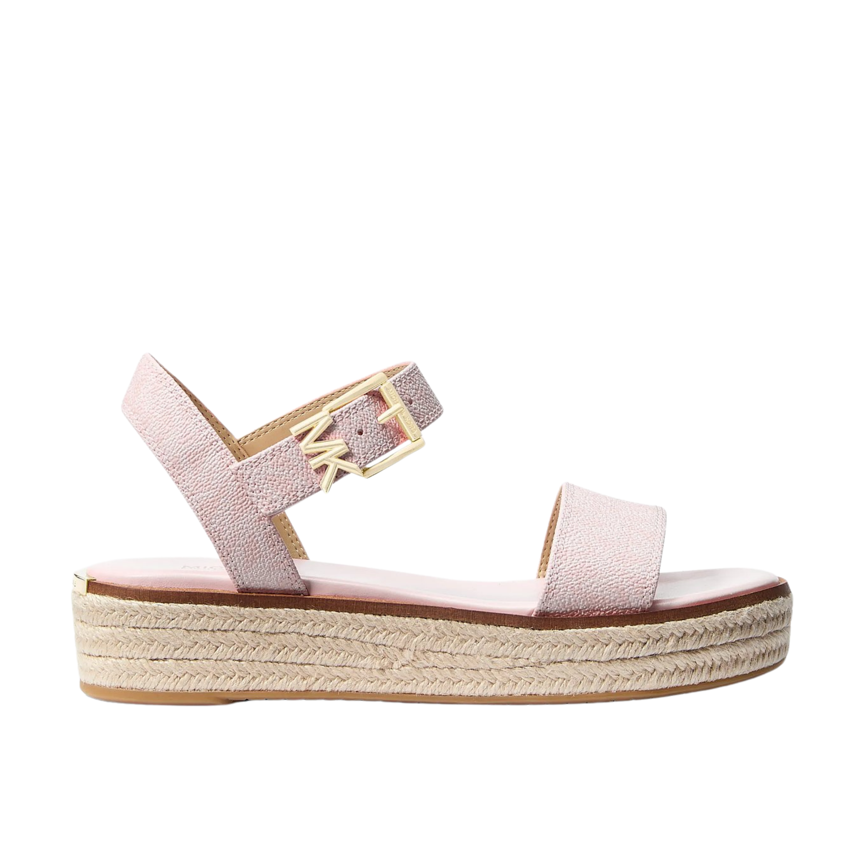 Michael Kors Women Richie Signature Logo Platform Espadrille Sandal - Powder Blush