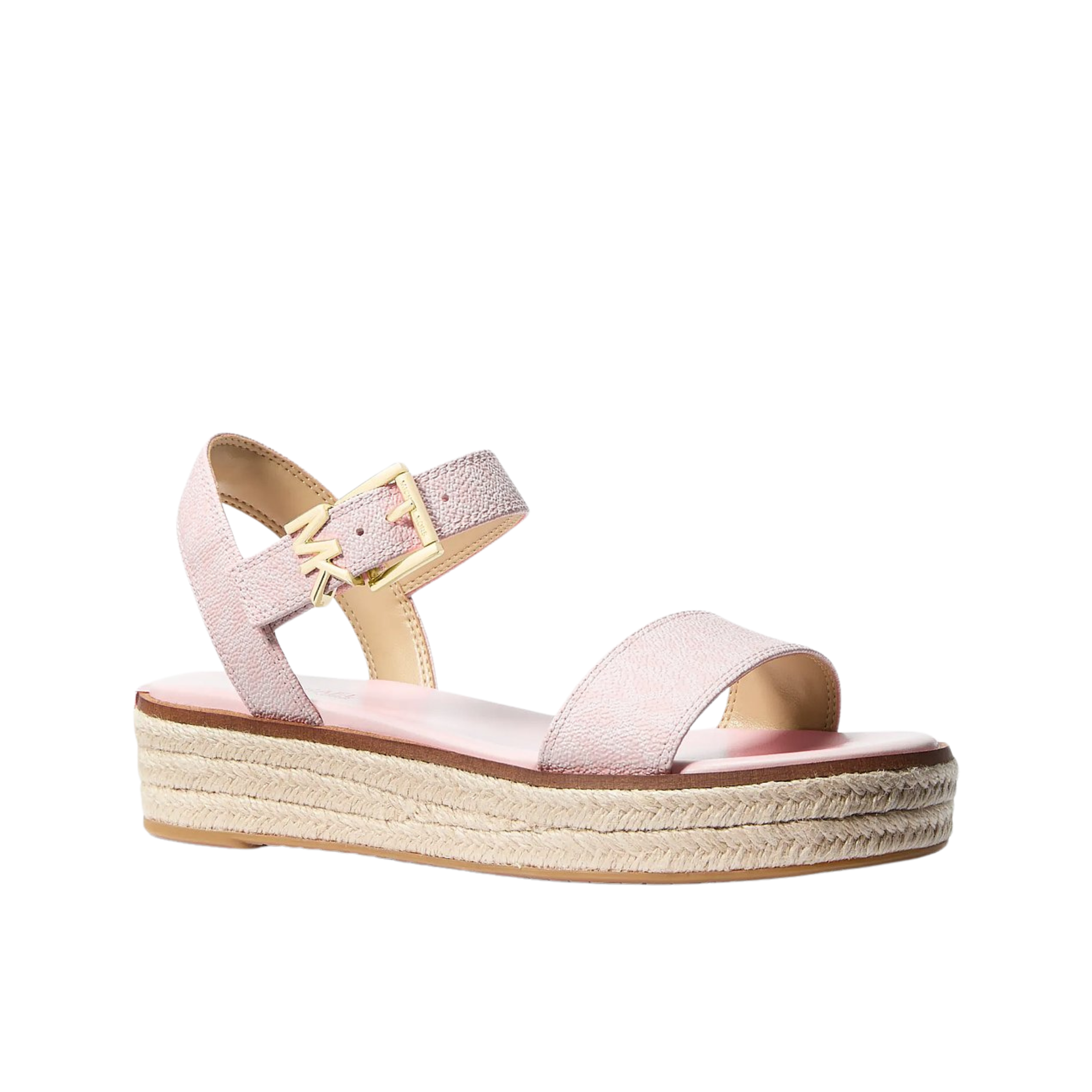 Michael Kors Women Richie Signature Logo Platform Espadrille Sandal - Powder Blush