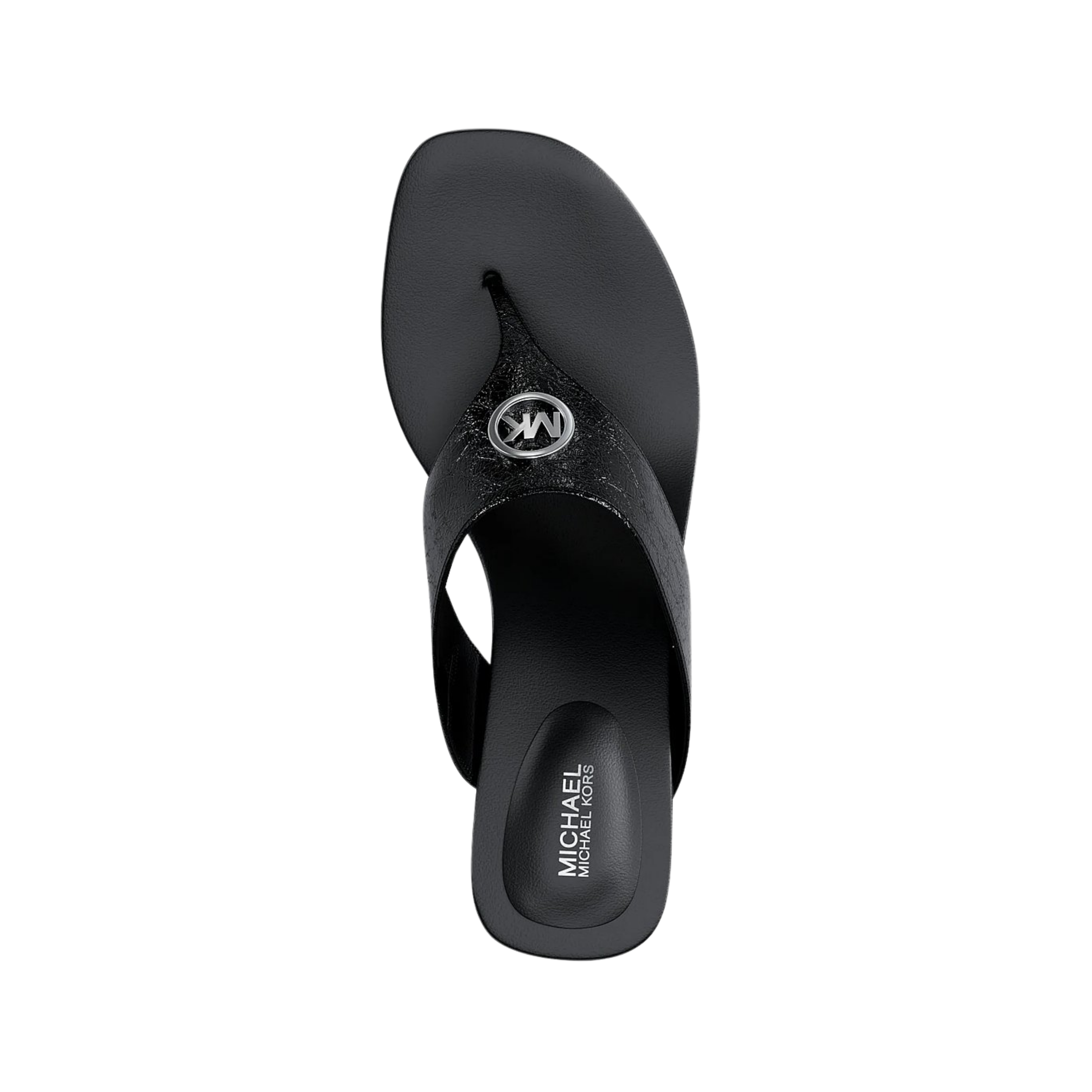 Michael Kors Women Anneka Patent Thong Sandal - Black