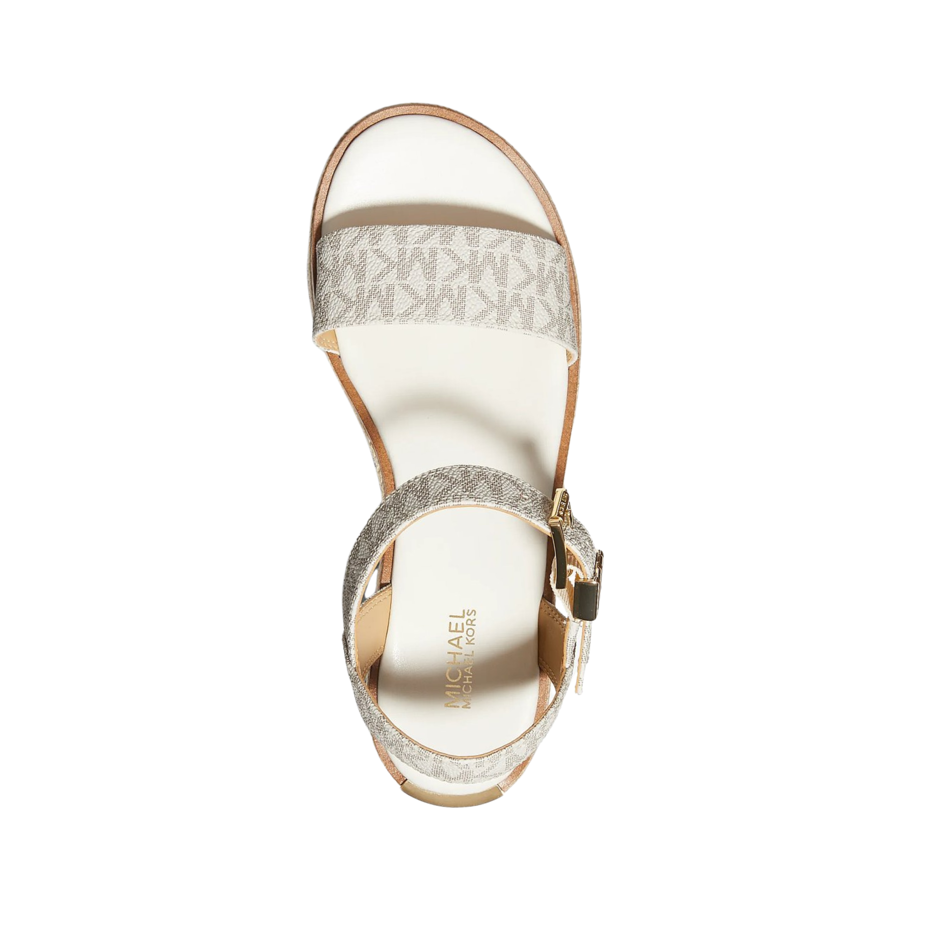 Michael Kors Women Richie Signature Logo Platform Espadrille Sandal - Vanilla
