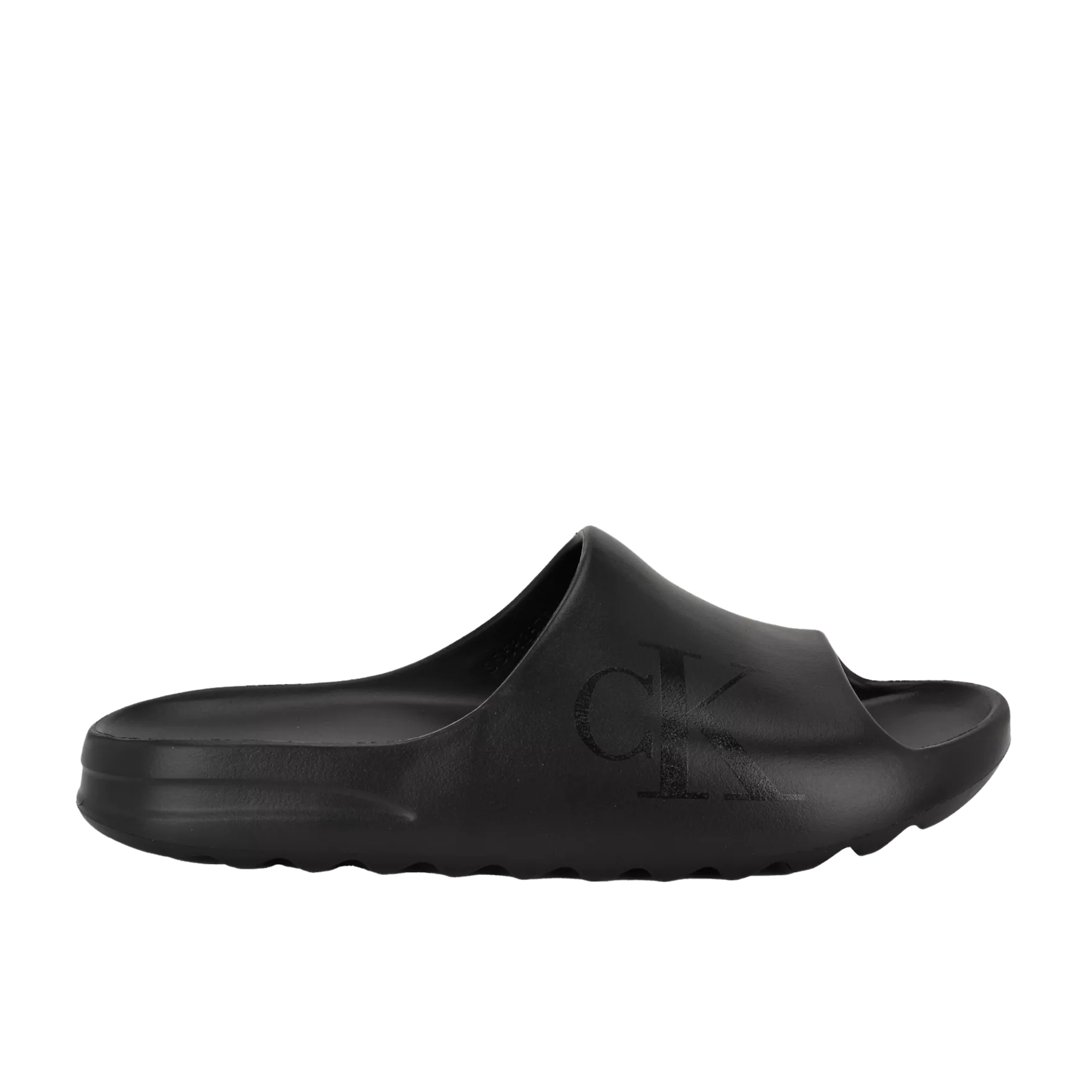 Calvin Klein Men Monogram Logo Pool Slide Sandal - Black