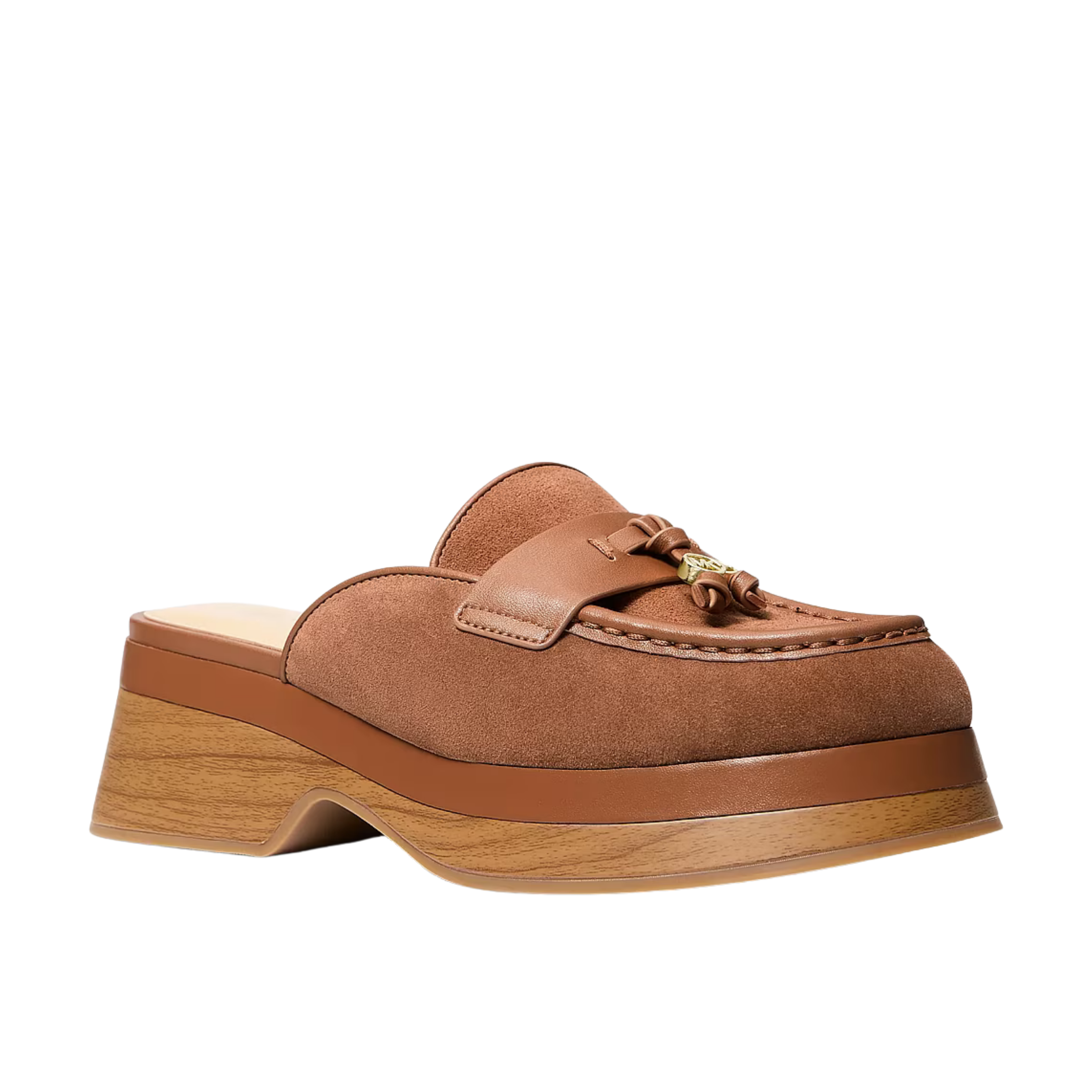 Michael Kors Women Zoe Suede Mule - Luggage