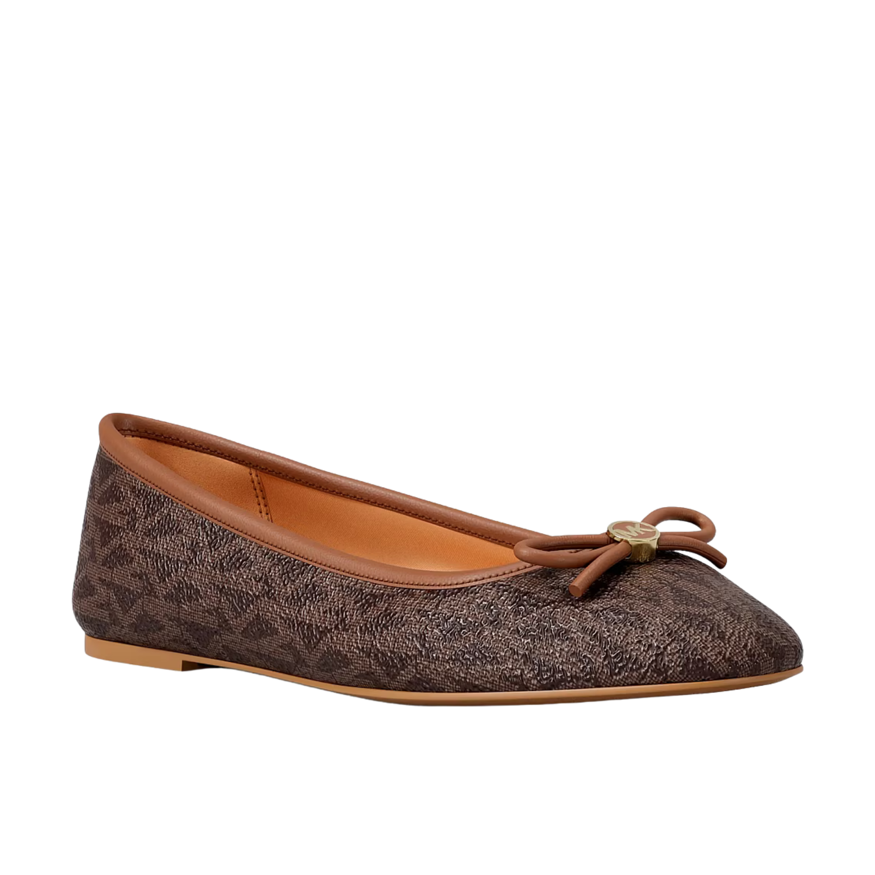 Michael Kors Women Savannah Signature Logo Ballet Flat - Brown