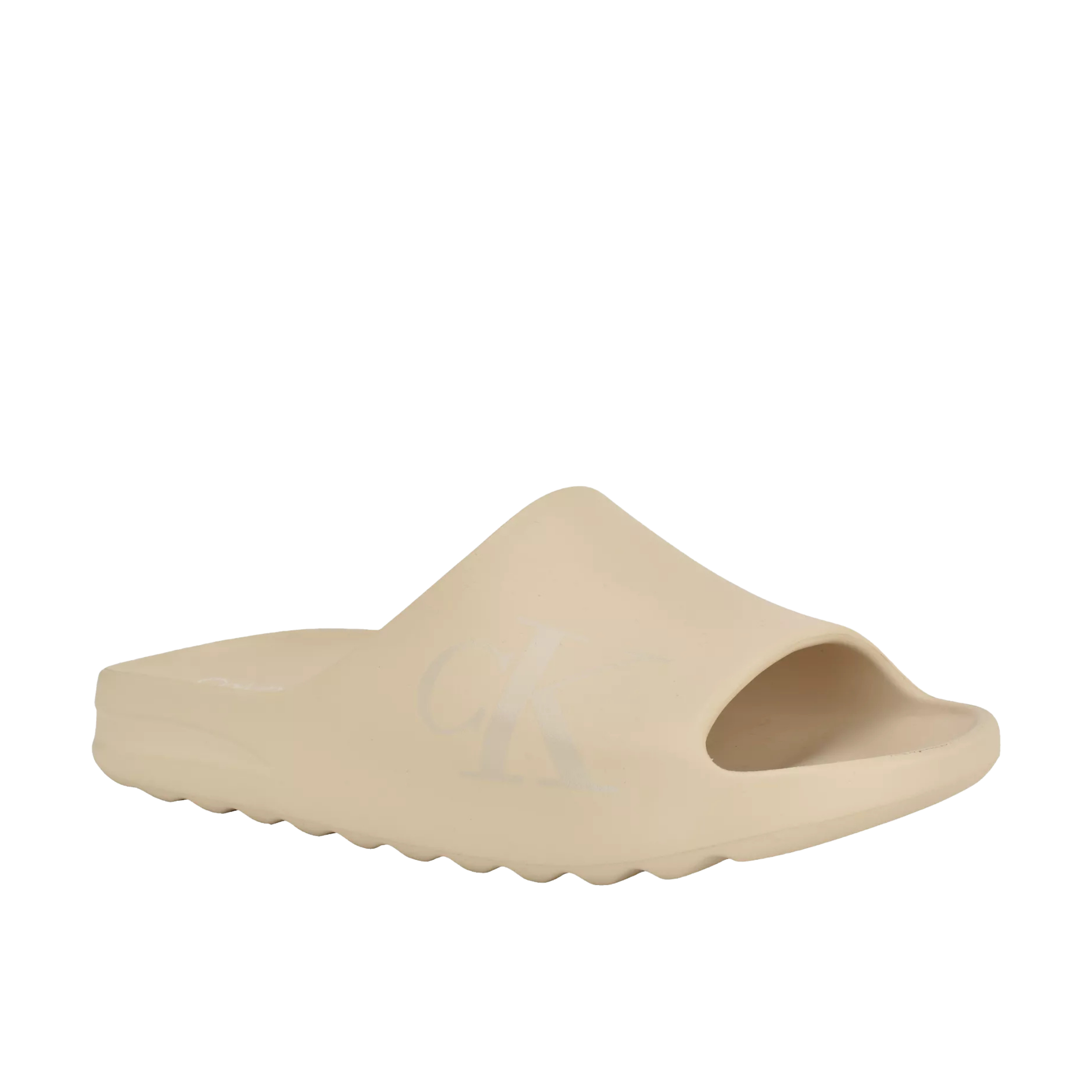 Calvin Klein Men Monogram Logo Pool Slide Sandal - Ivory