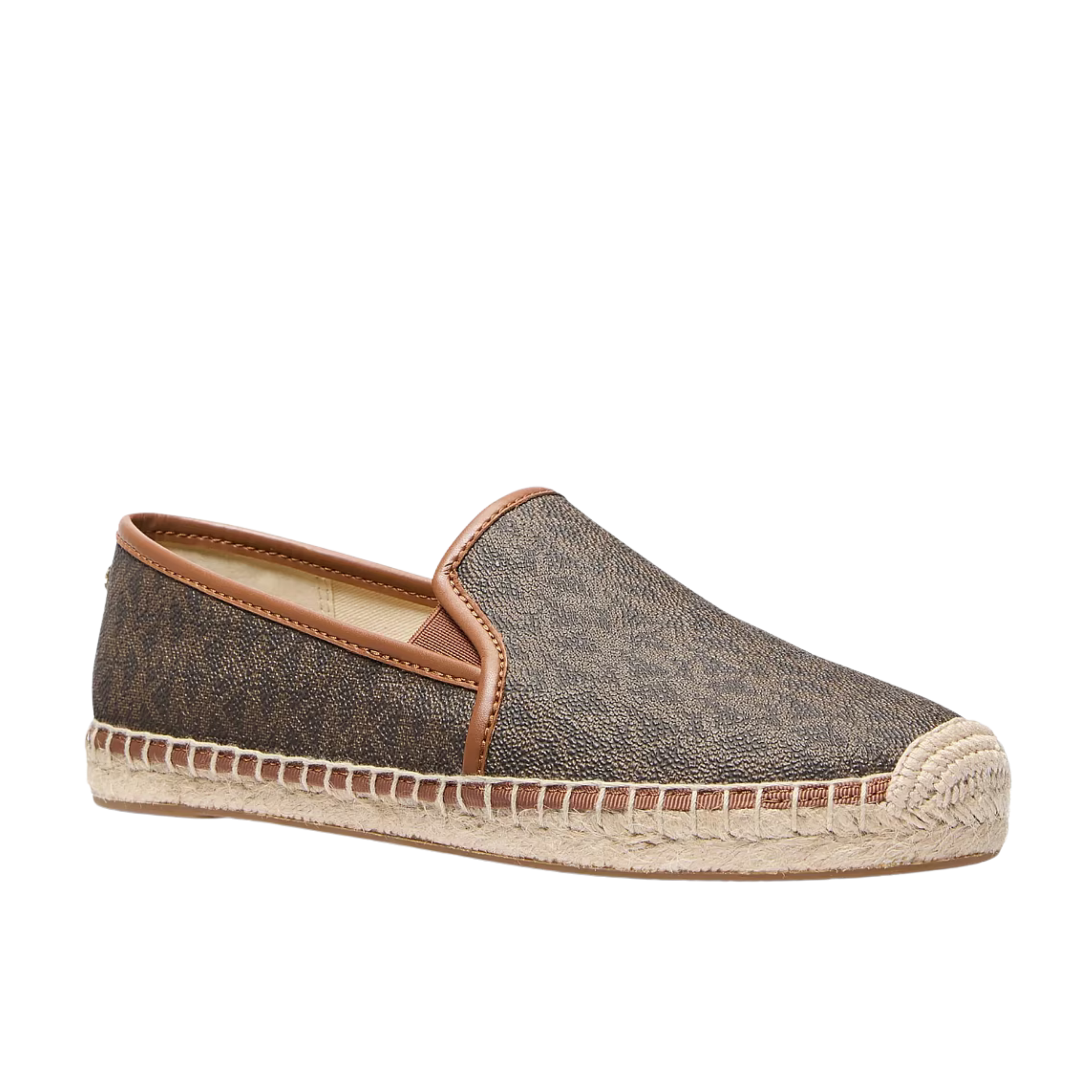 Michael Kors Women Hastings Signature Logo Slip On Espadrille - Brown