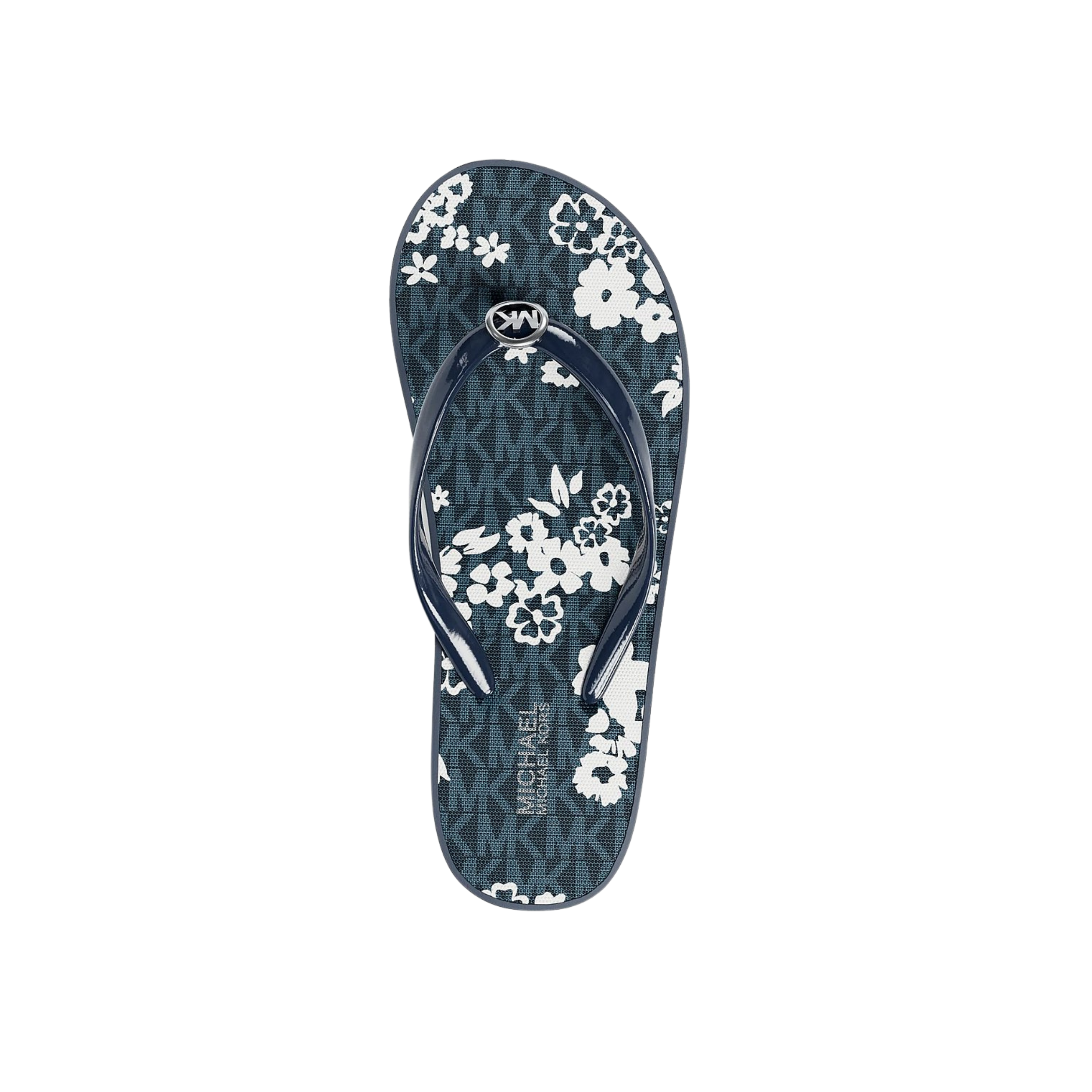 Michael Kors Women Bedford Printed Signature Logo Flip Flop - Navy