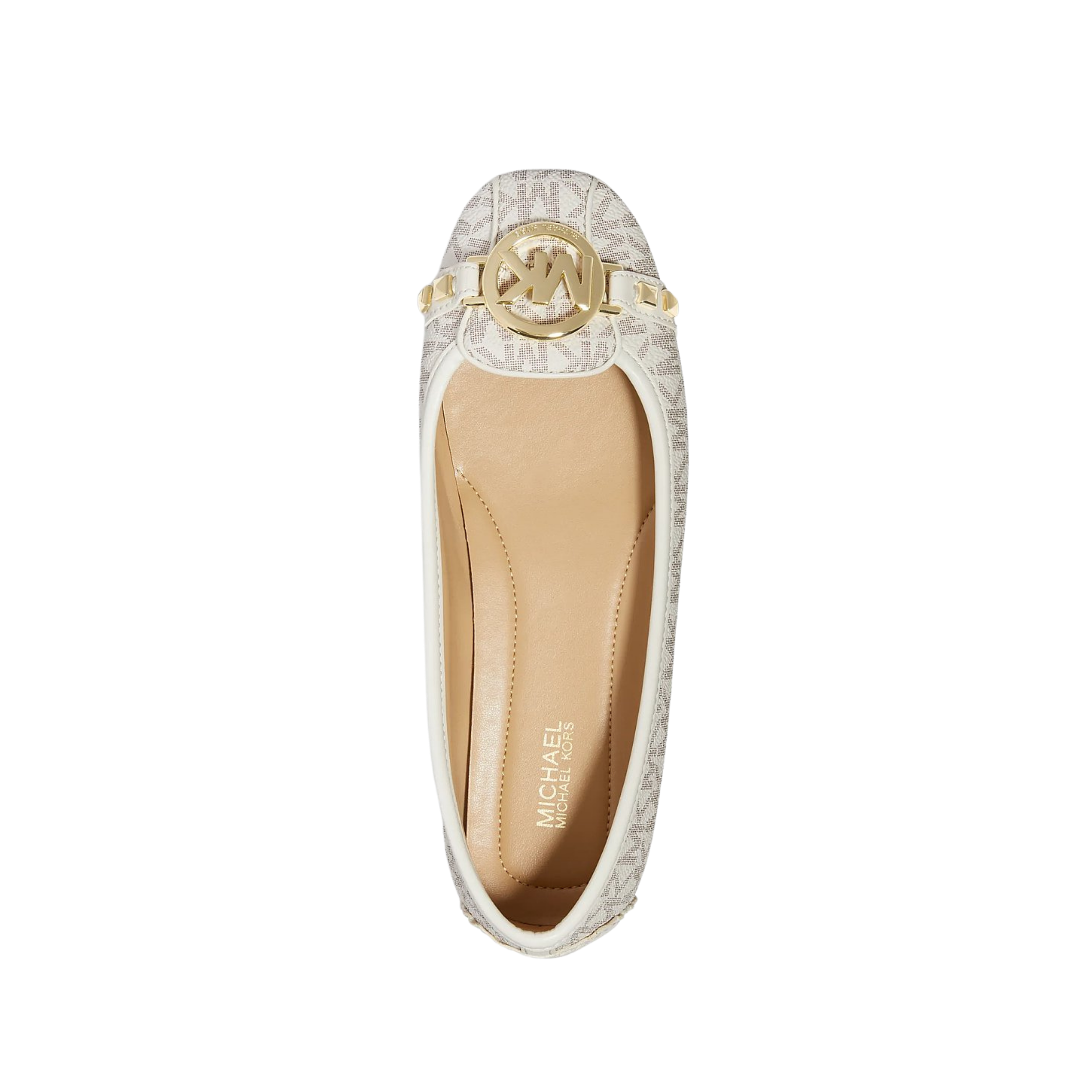 Michael Kors Women Fulton Studded Logo Moccasin - Vanilla
