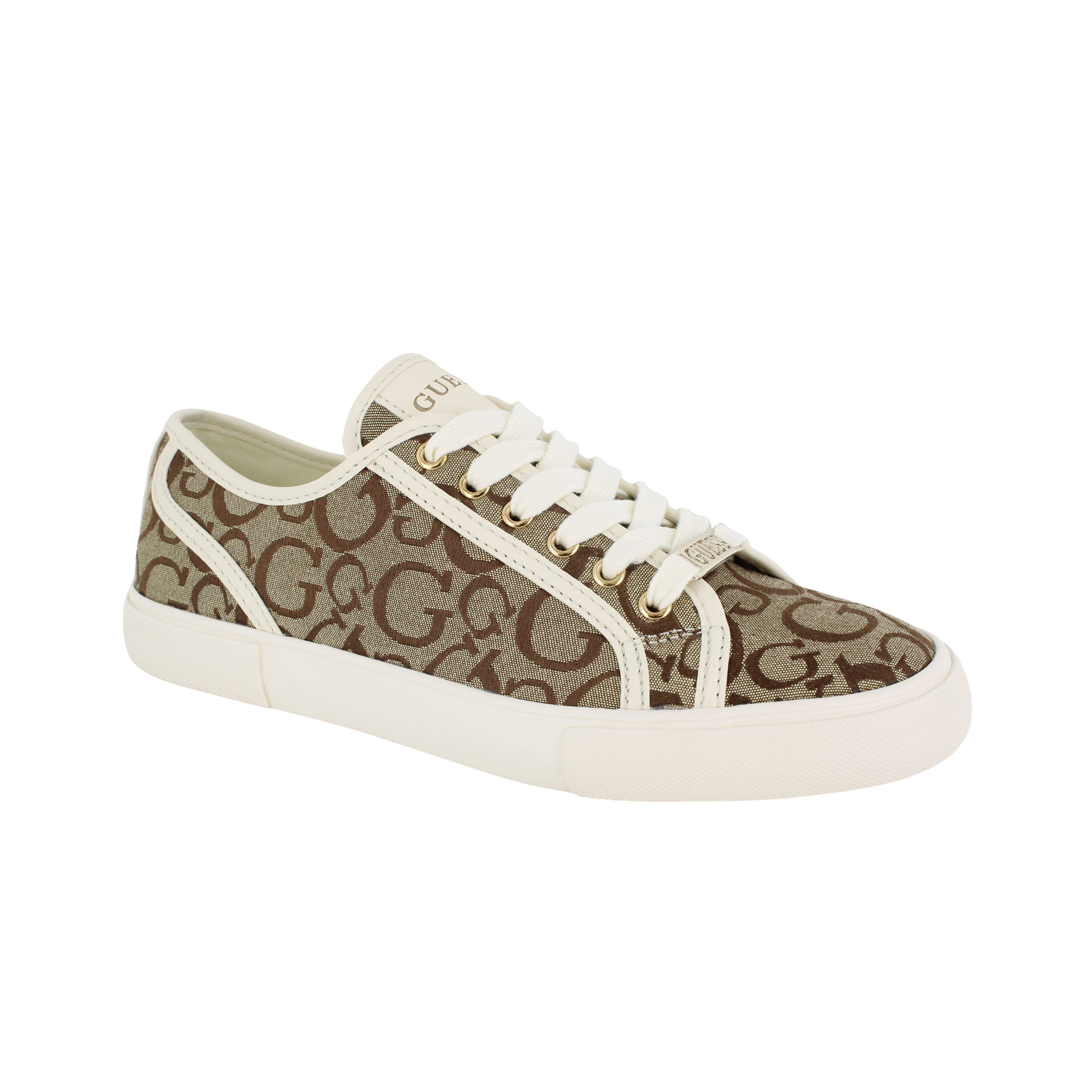Guess Women Melya Logo Low-Top - Brown