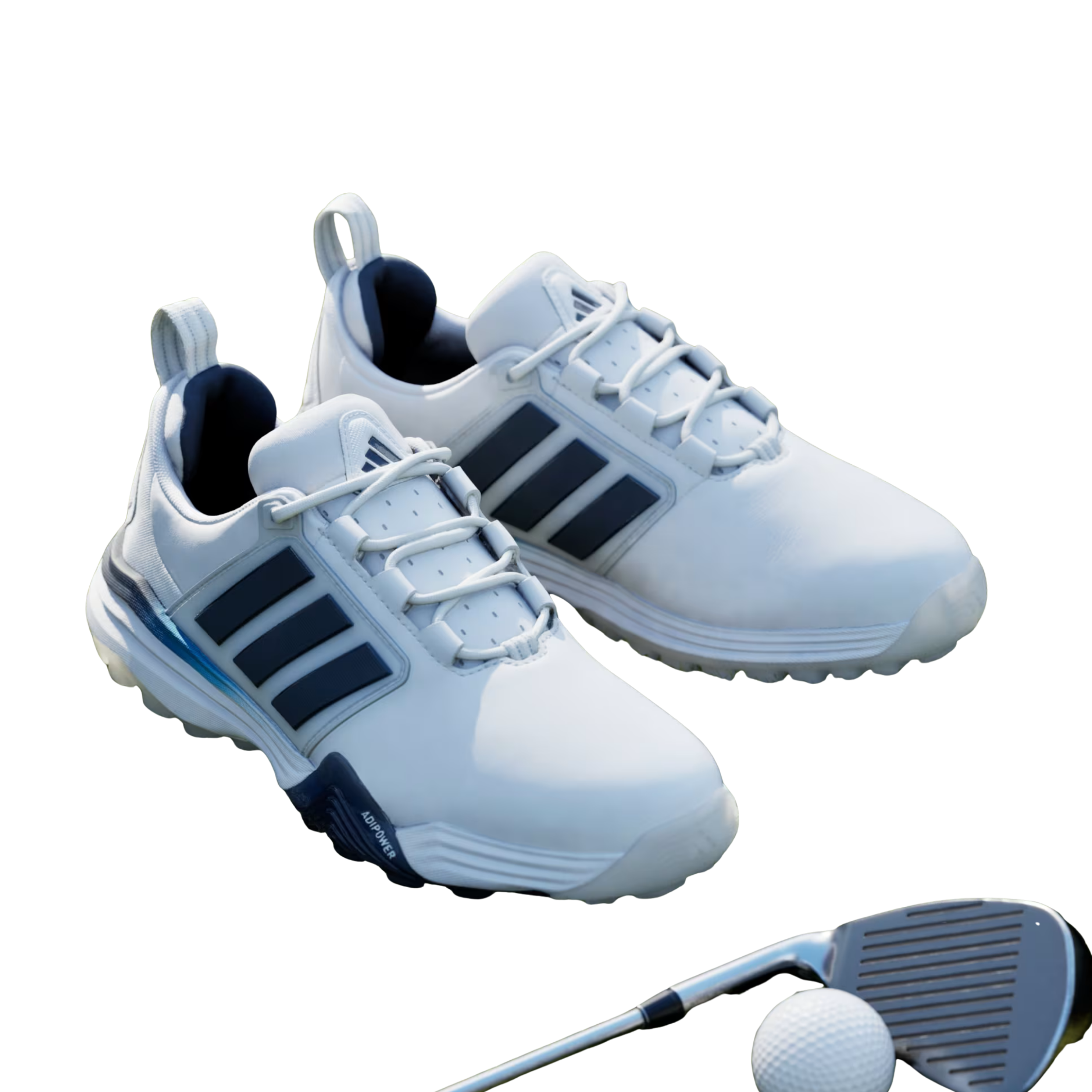 Adidas Men Adipower 26 Spikeless Golf - Cloud White Lucid Ray Blue
