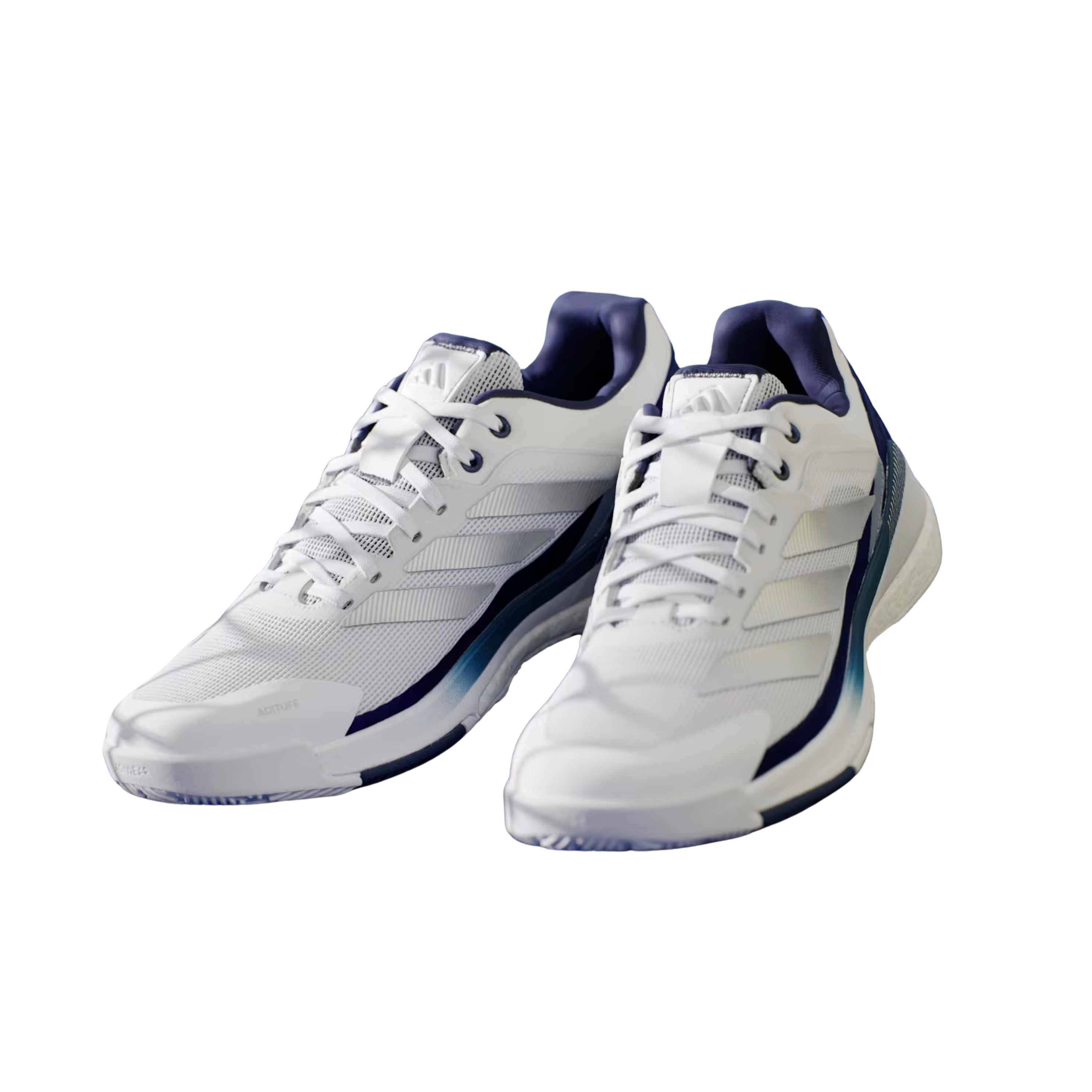 Adidas Men Crazyquick BOOST Padel - Cloud White Silver Metallic Dark Blue