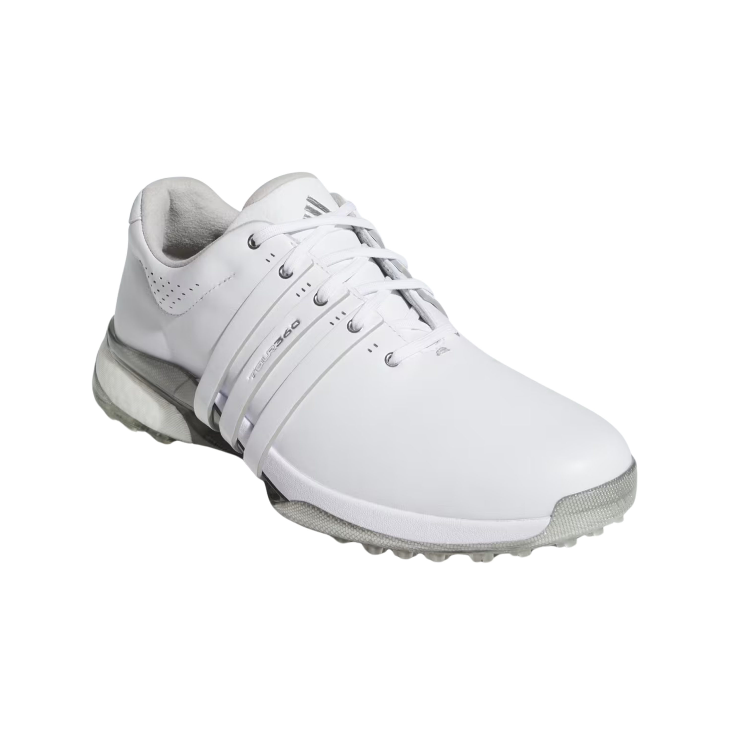 Adidas Men Tour360 25 Spikeles Golf - Cloud White Silver Metallic
