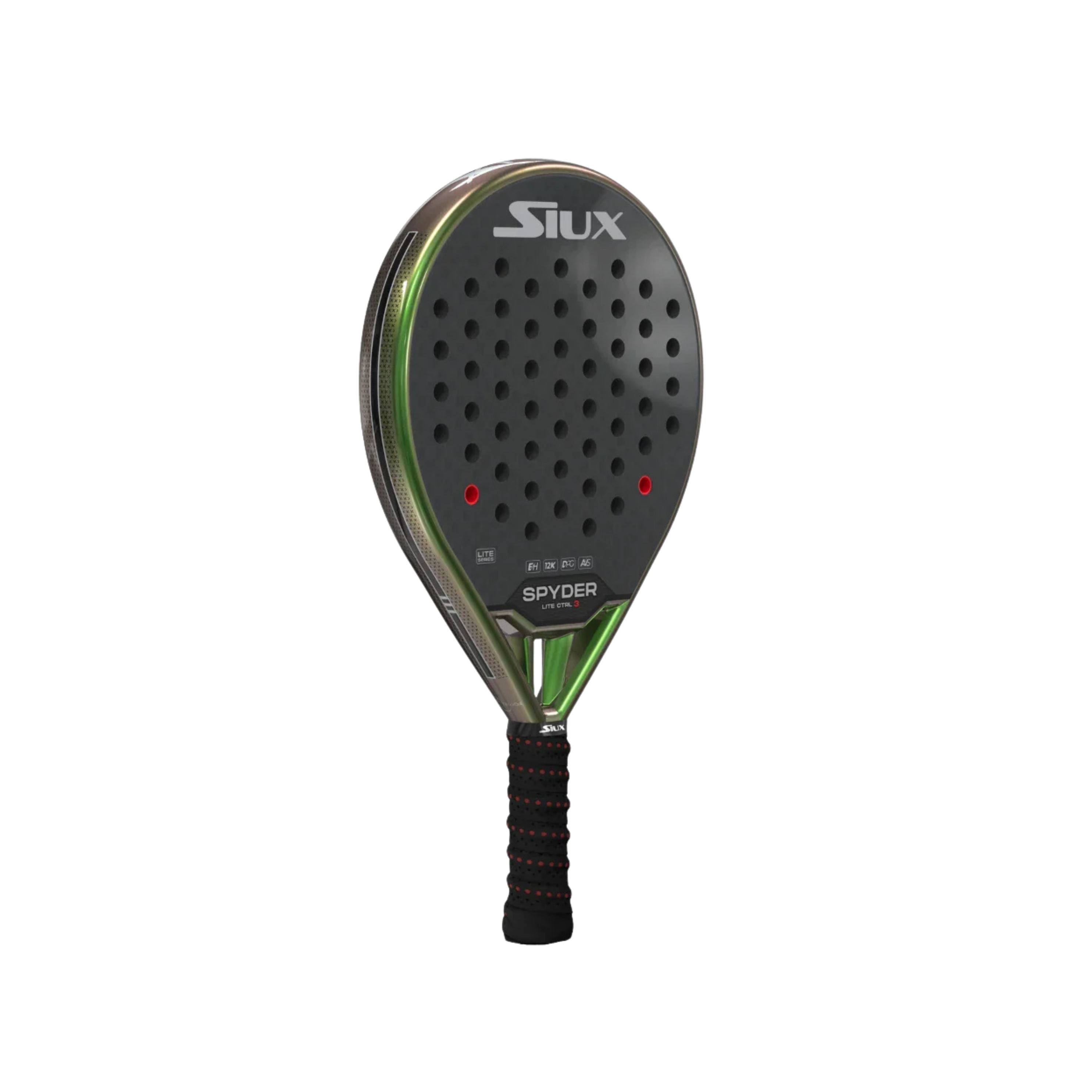 Siux Spyder Lite Ctrl 3 Hard Padel Racket - Green Black