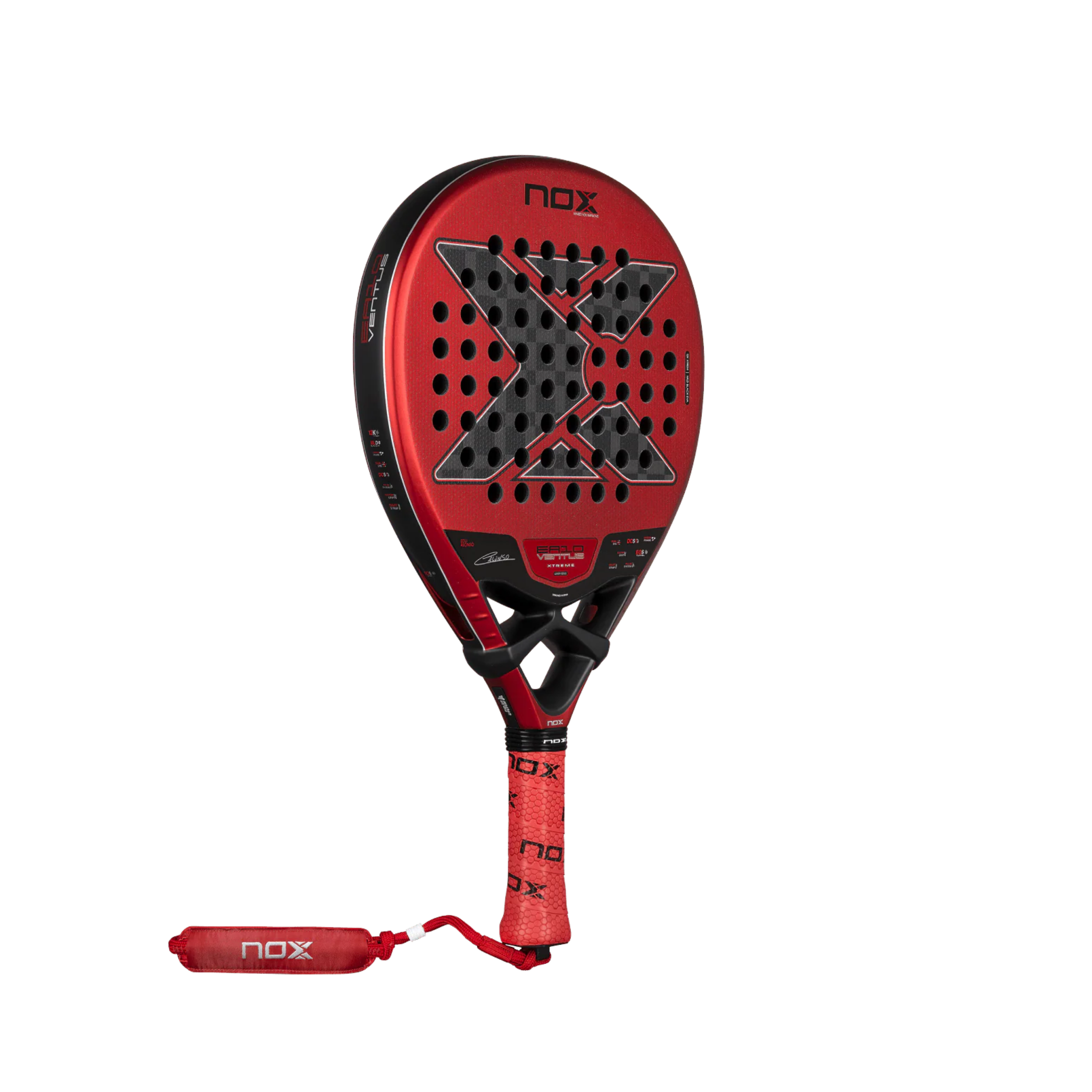 Nox EA10 Ventus Hybrid 12K Xtrem Padel Racket - Red Black