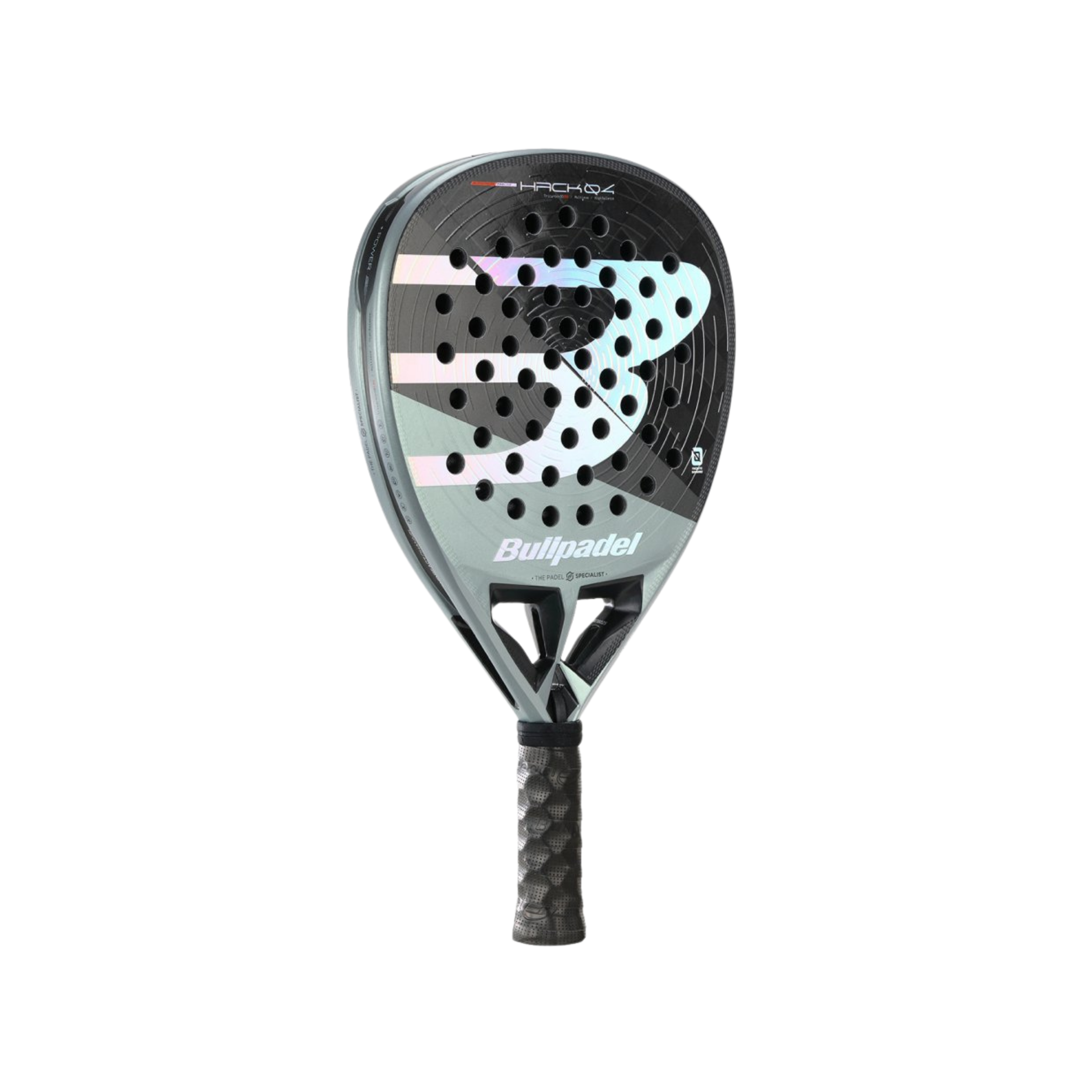 Bullpadel Hack 04 2026 Padel Racket - Silver Black