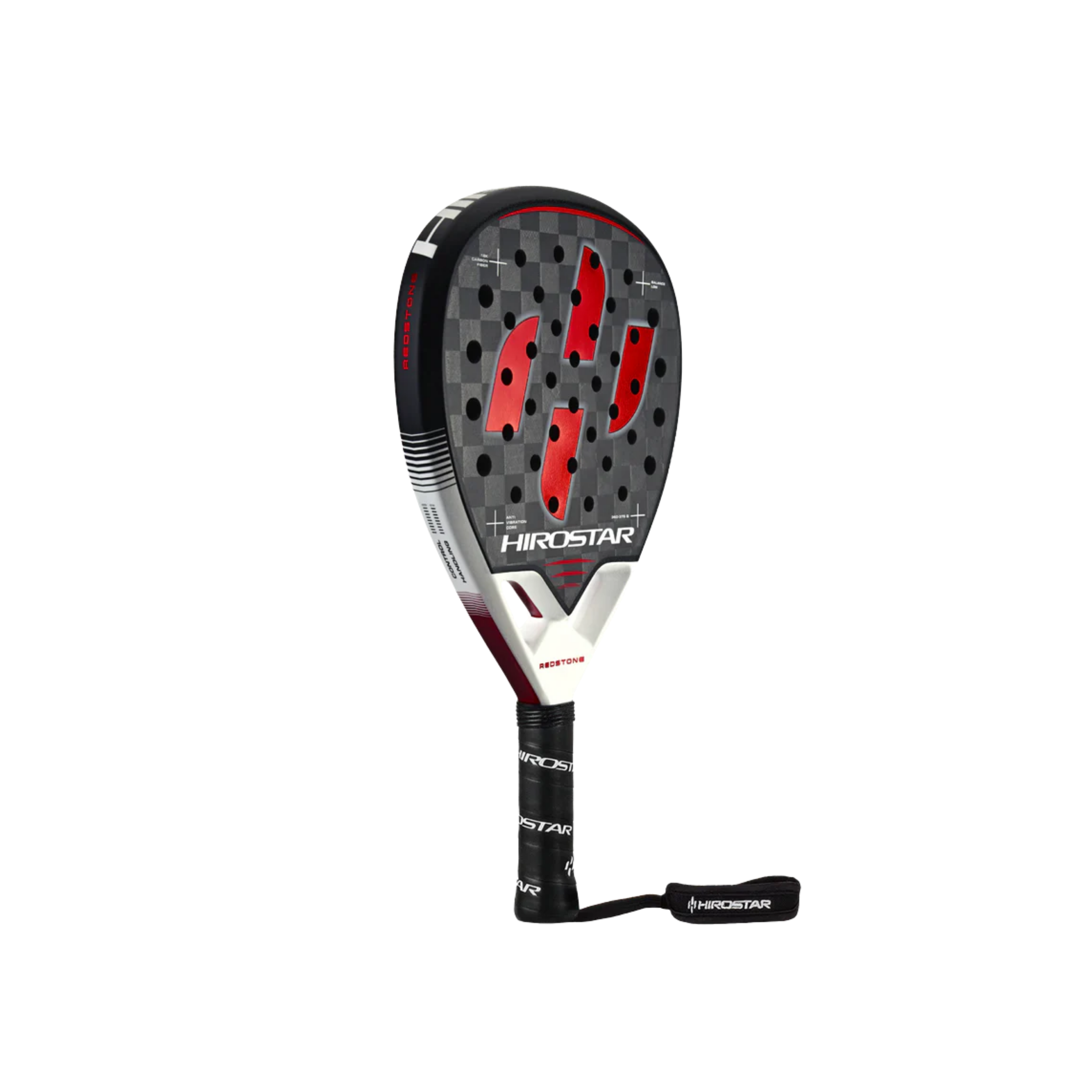 Hirostar Redstone 2025 Padel Racket - White Black Red