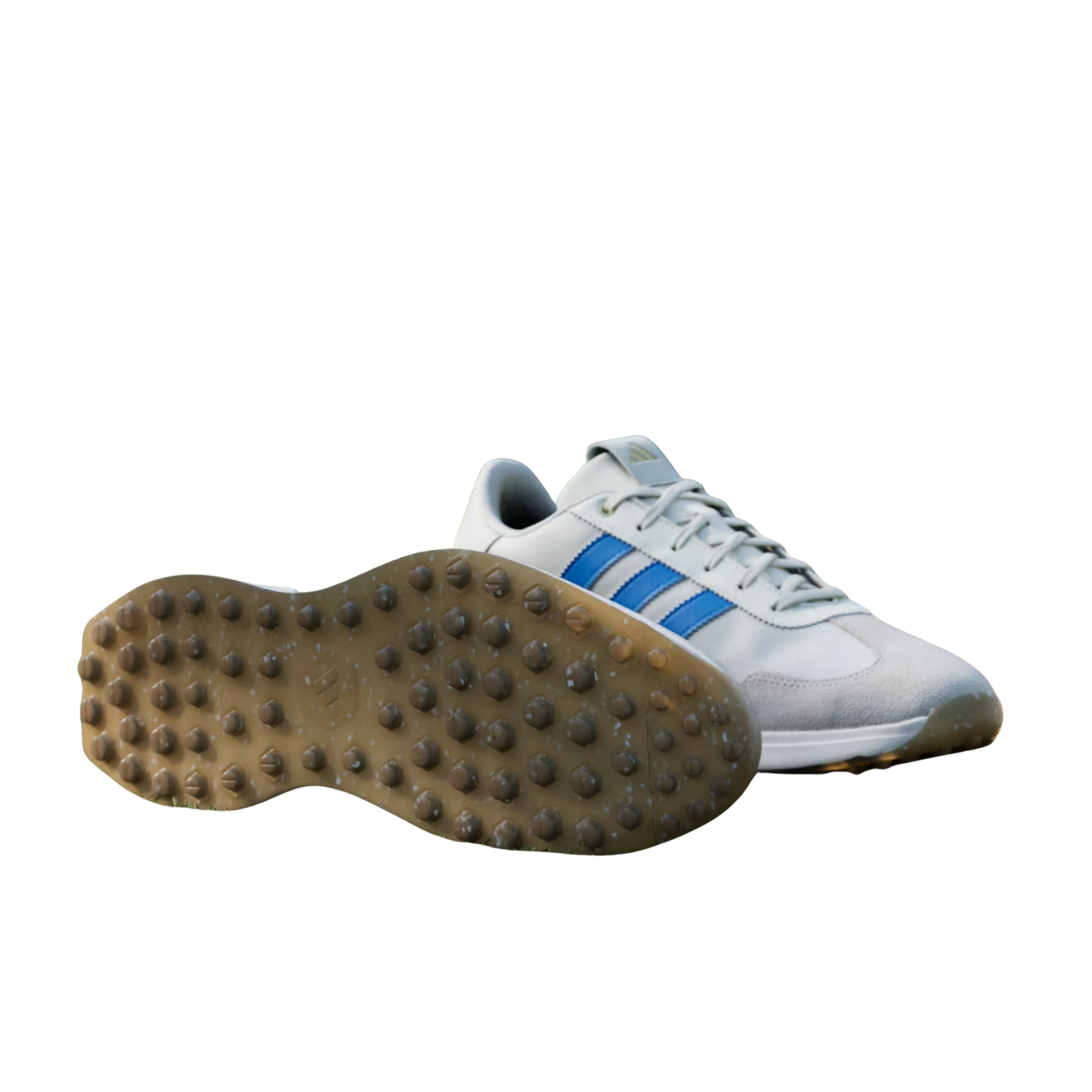 Adidas Men S2G 26 Textile Spikeles Golf - Off White Lucid Ray Blue