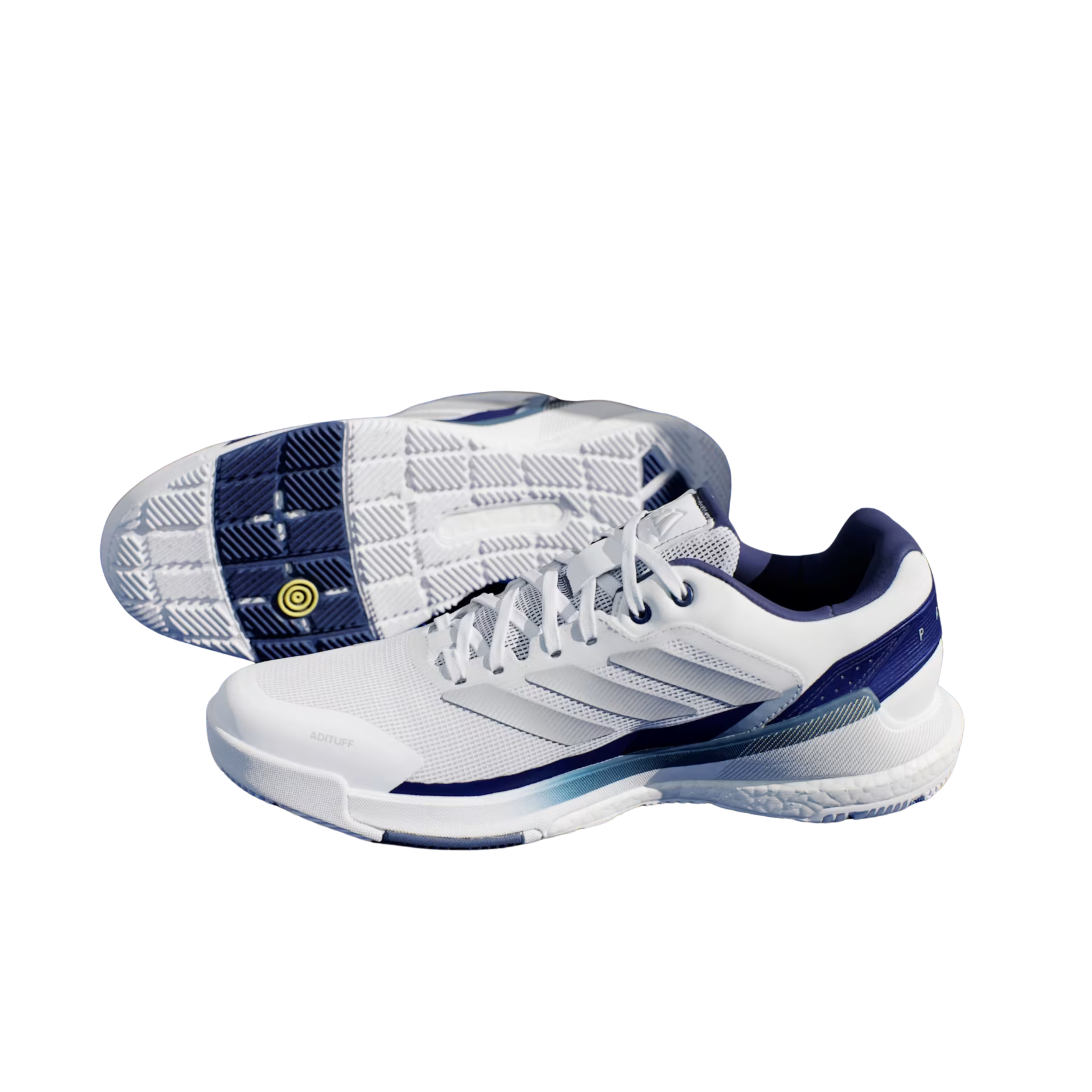 Adidas Men Crazyquick BOOST Padel - Cloud White Silver Metallic Dark Blue