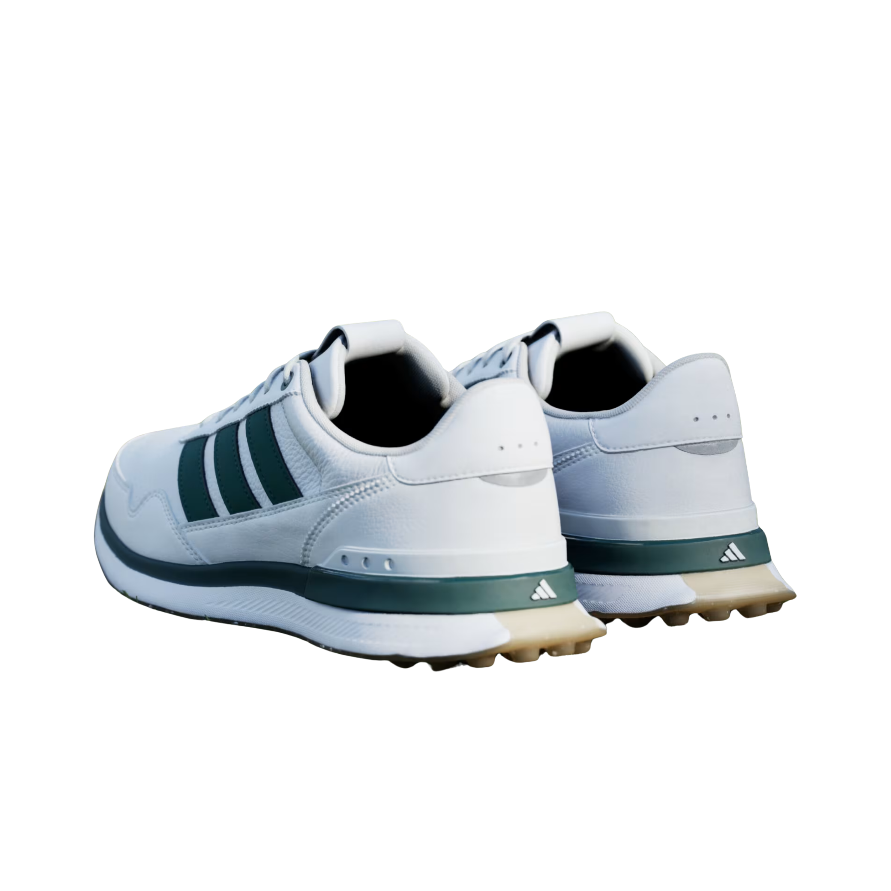 Adidas Men S2G 26 Leather Spikeles Golf - Cloud White Collegiate Green