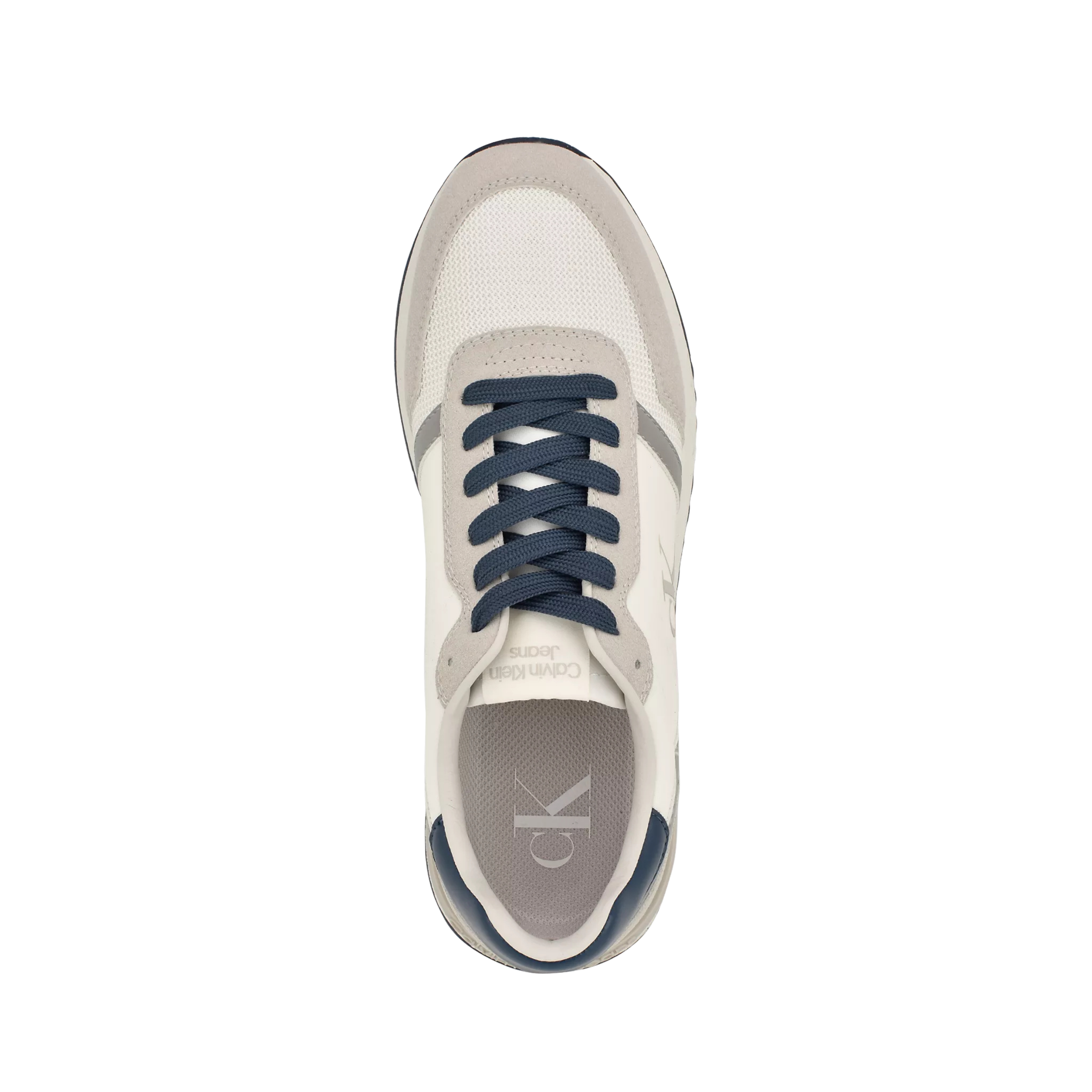Calvin Klein Men Picio Monogram Logo Sneaker - Light Grey