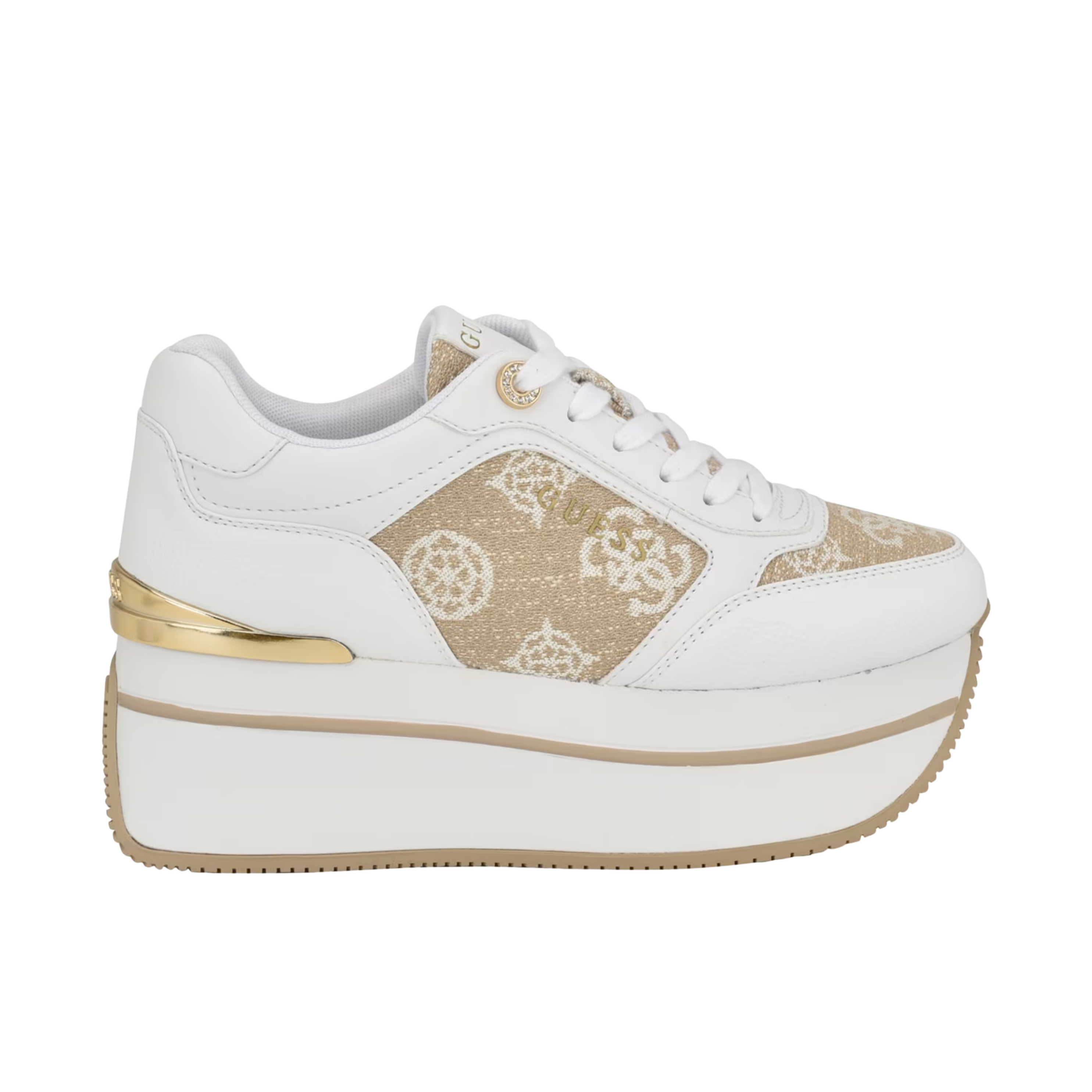 Guess Women Camrio Peony Joggers Sneakers - White Logo