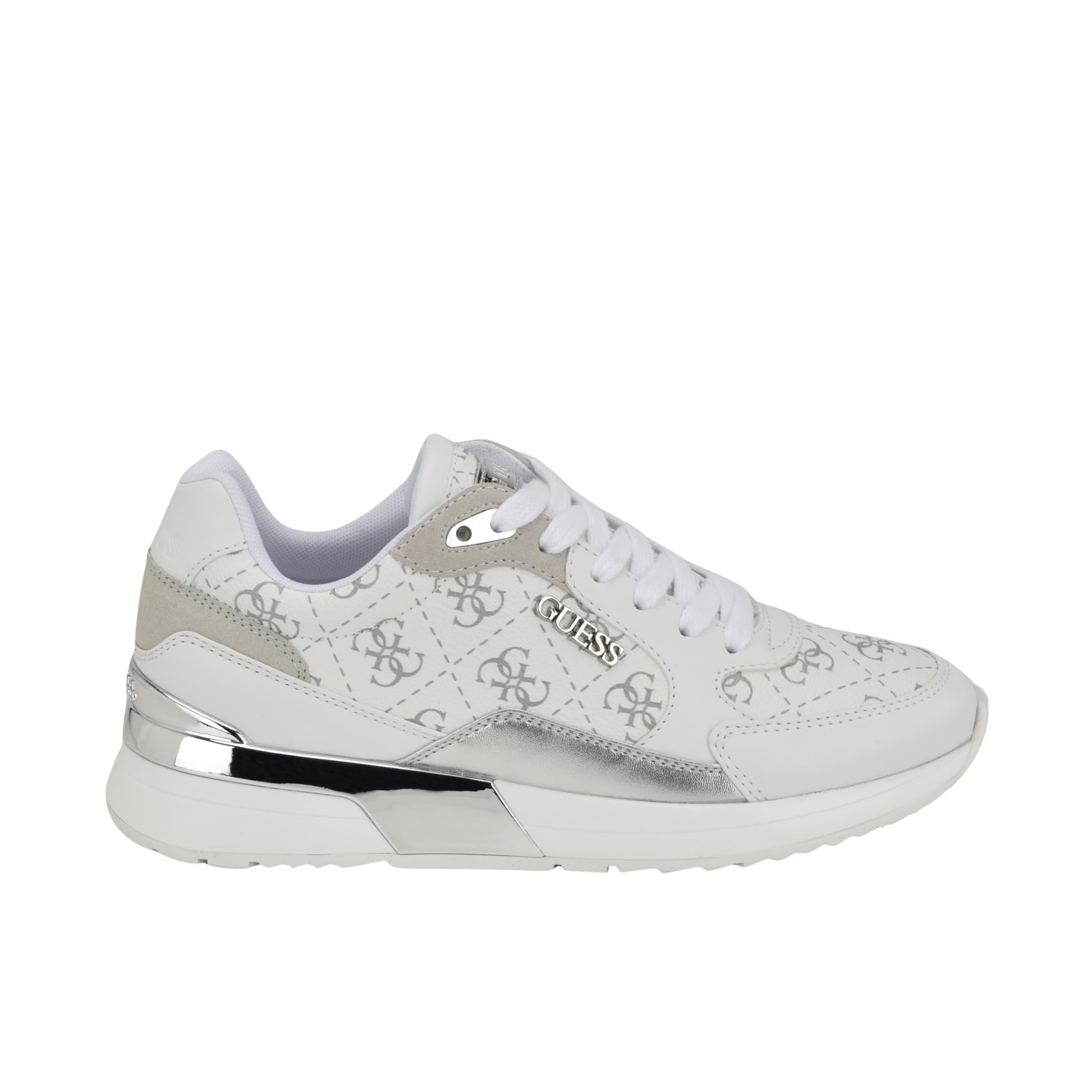 Guess Women Moxea Quattro G Sneakers - White Grey Logo