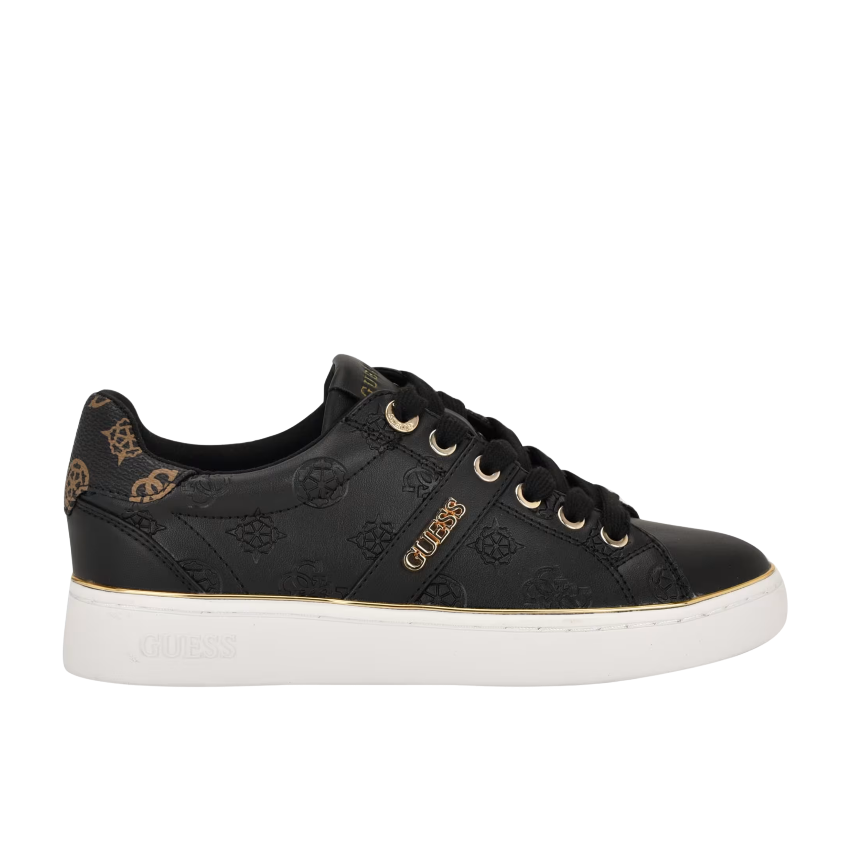Guess Women Britz Signature Low Top Sneakers - Black