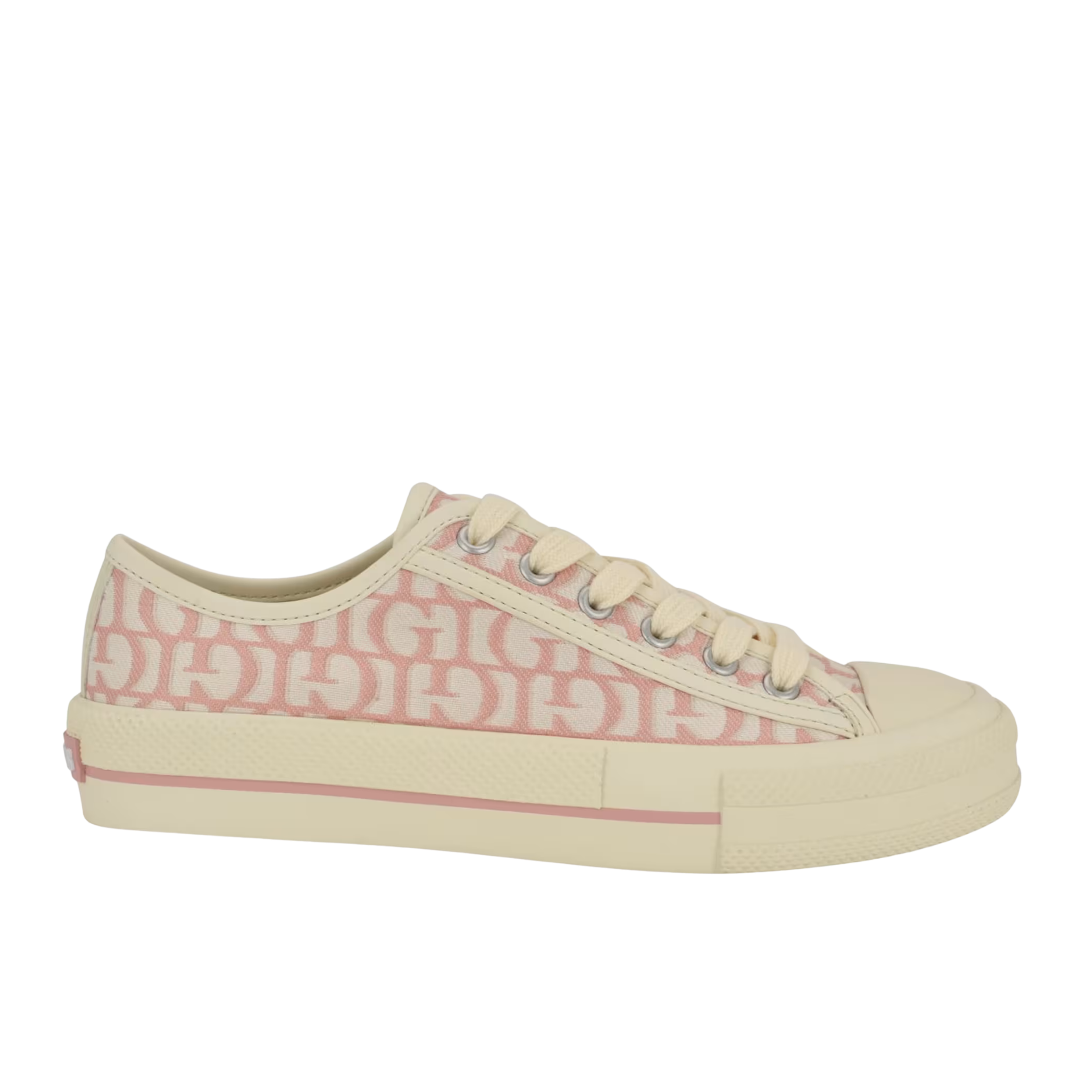 Guess Women Carey Canvas Low Top Sneakers - Medium Pink