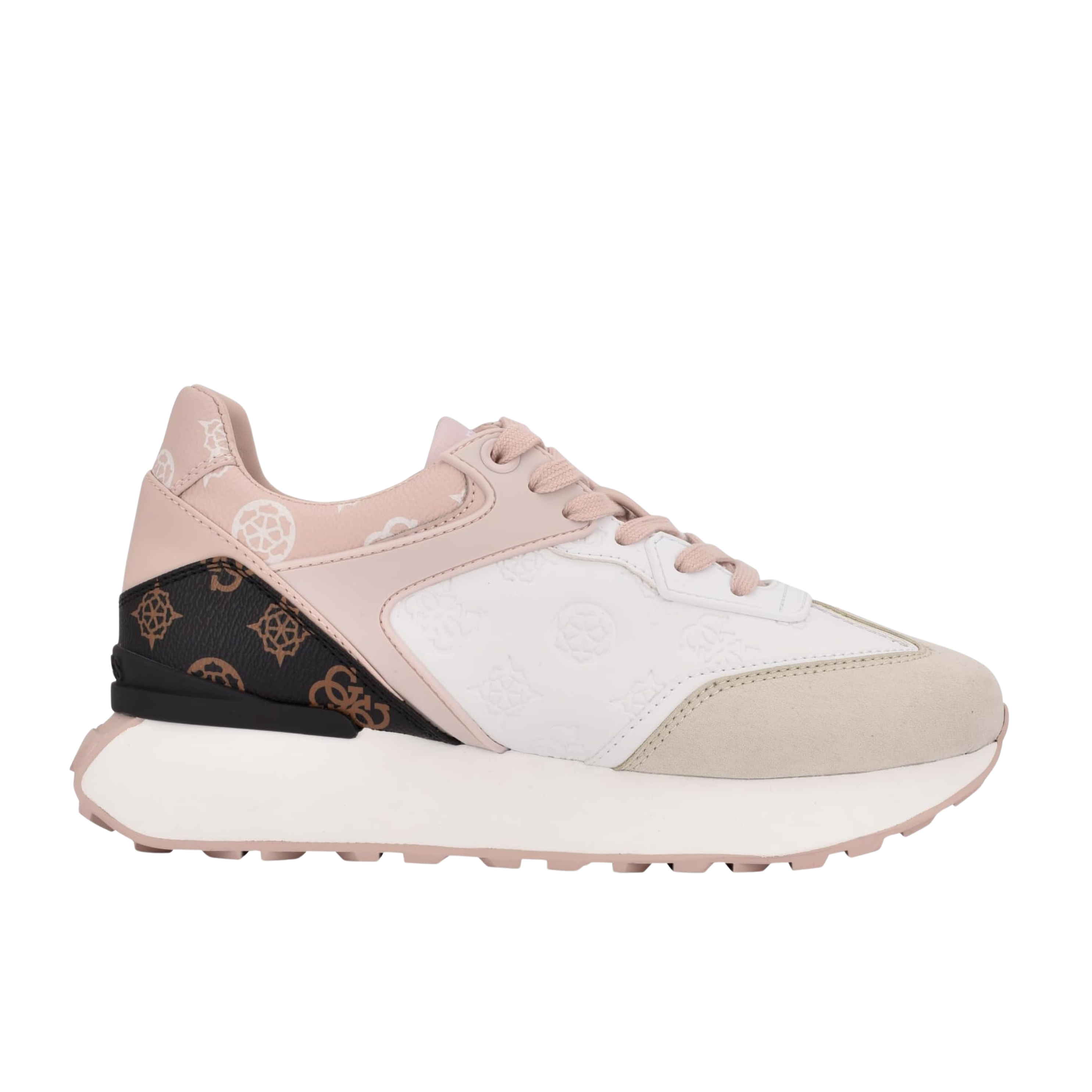 Guess Women Luchia Logo Pop Joggers Sneakers - White Brown