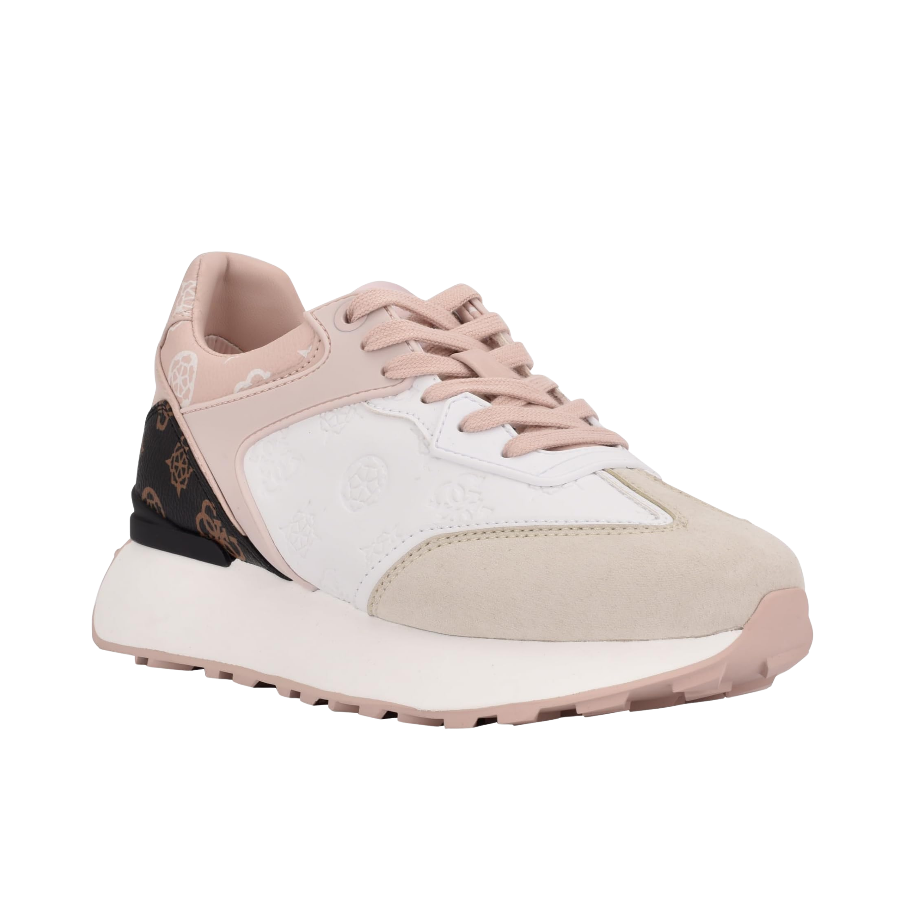 Guess Women Luchia Logo Pop Joggers Sneakers - White Brown