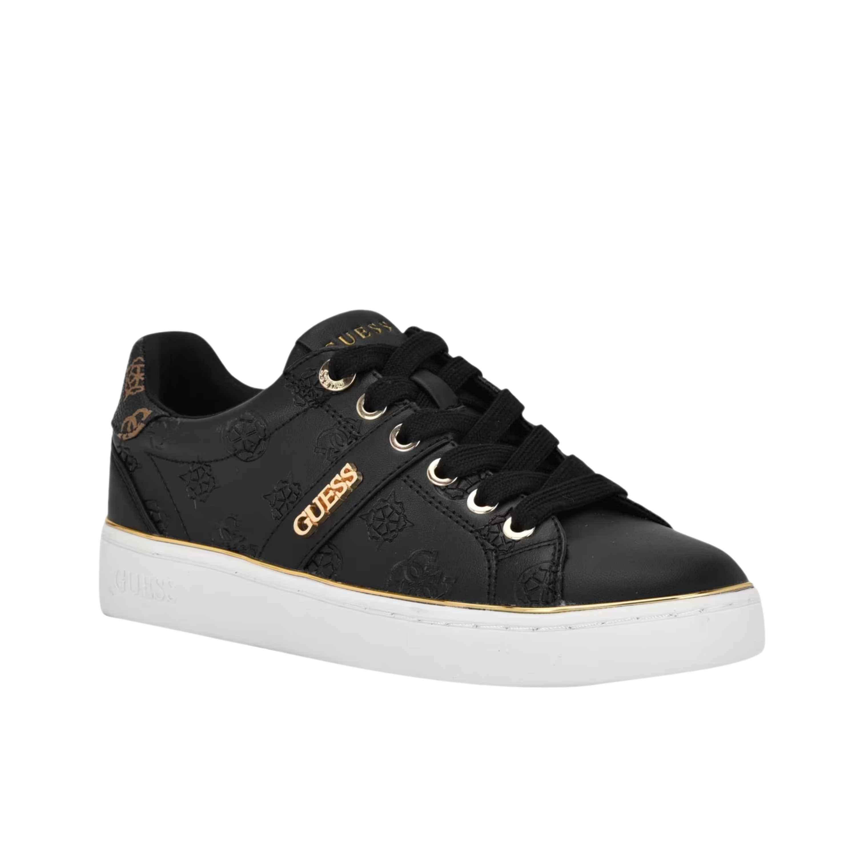 Guess Women Britz Signature Low Top Sneakers - Black