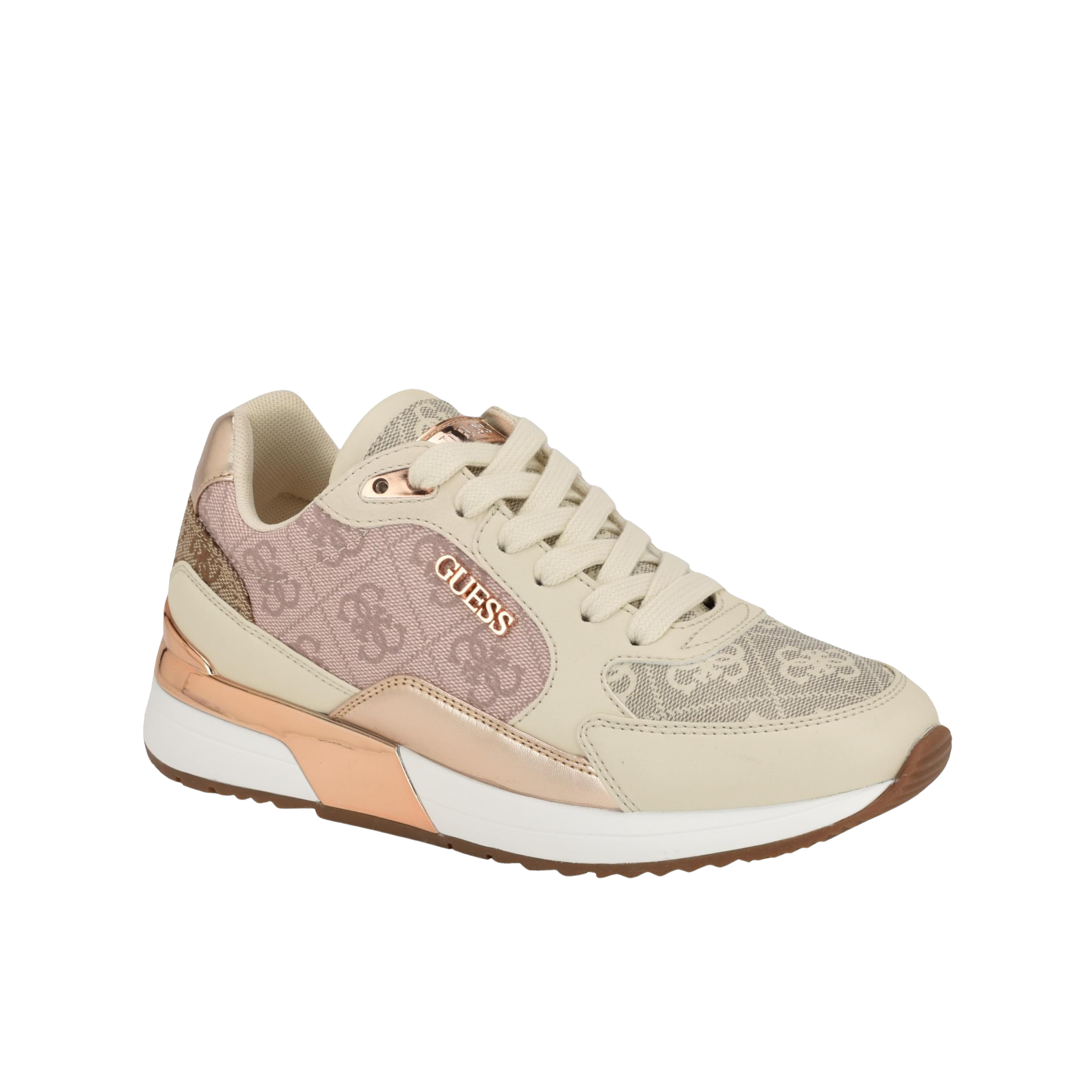 Guess Women Moxea Quattro G Sneakers - Light Pink Logo Multi