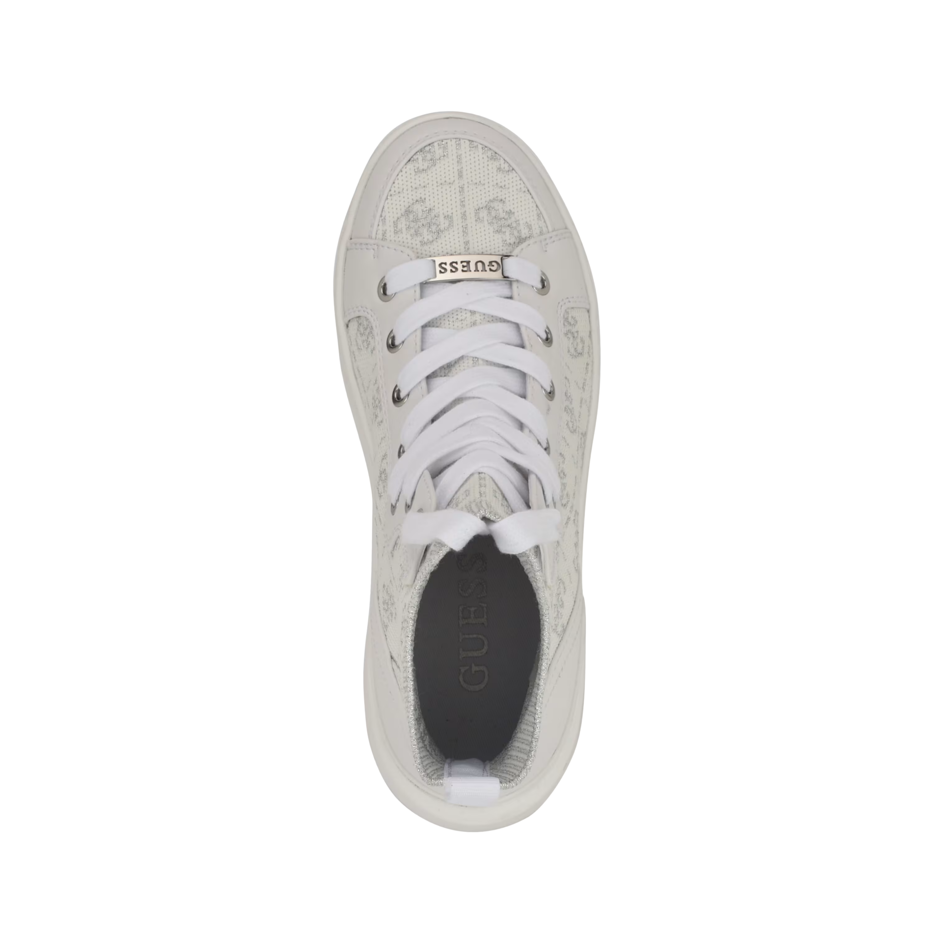 Guess Women Quattro G Knit High Top Sneakers - White