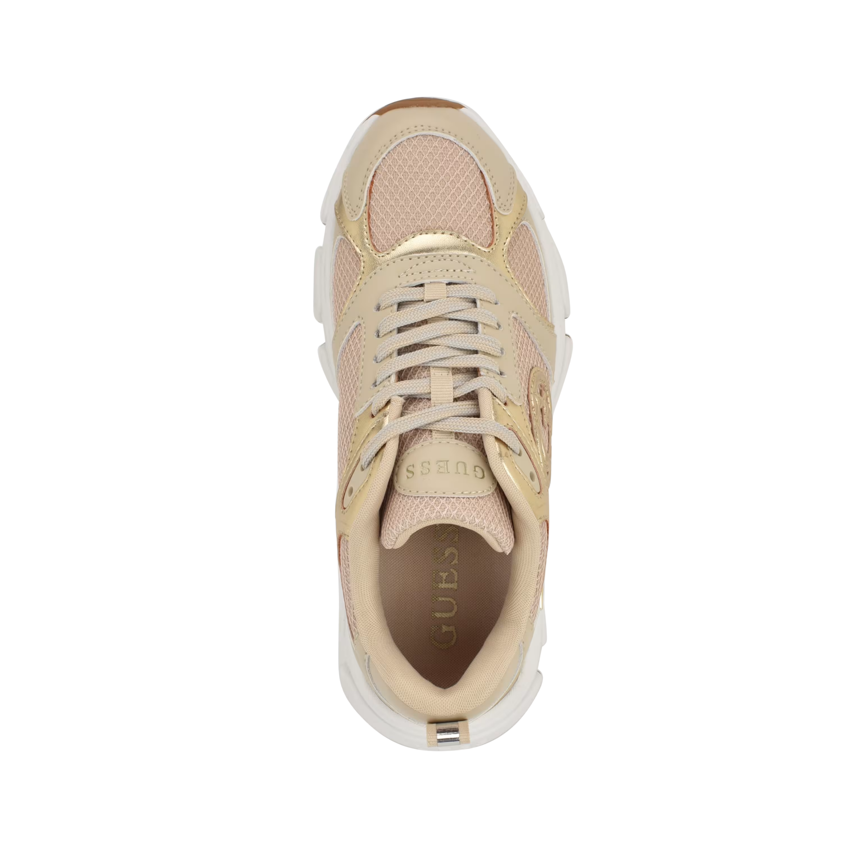 Guess Women Ibitha Metallic Signature G Sneakers - Light Natural