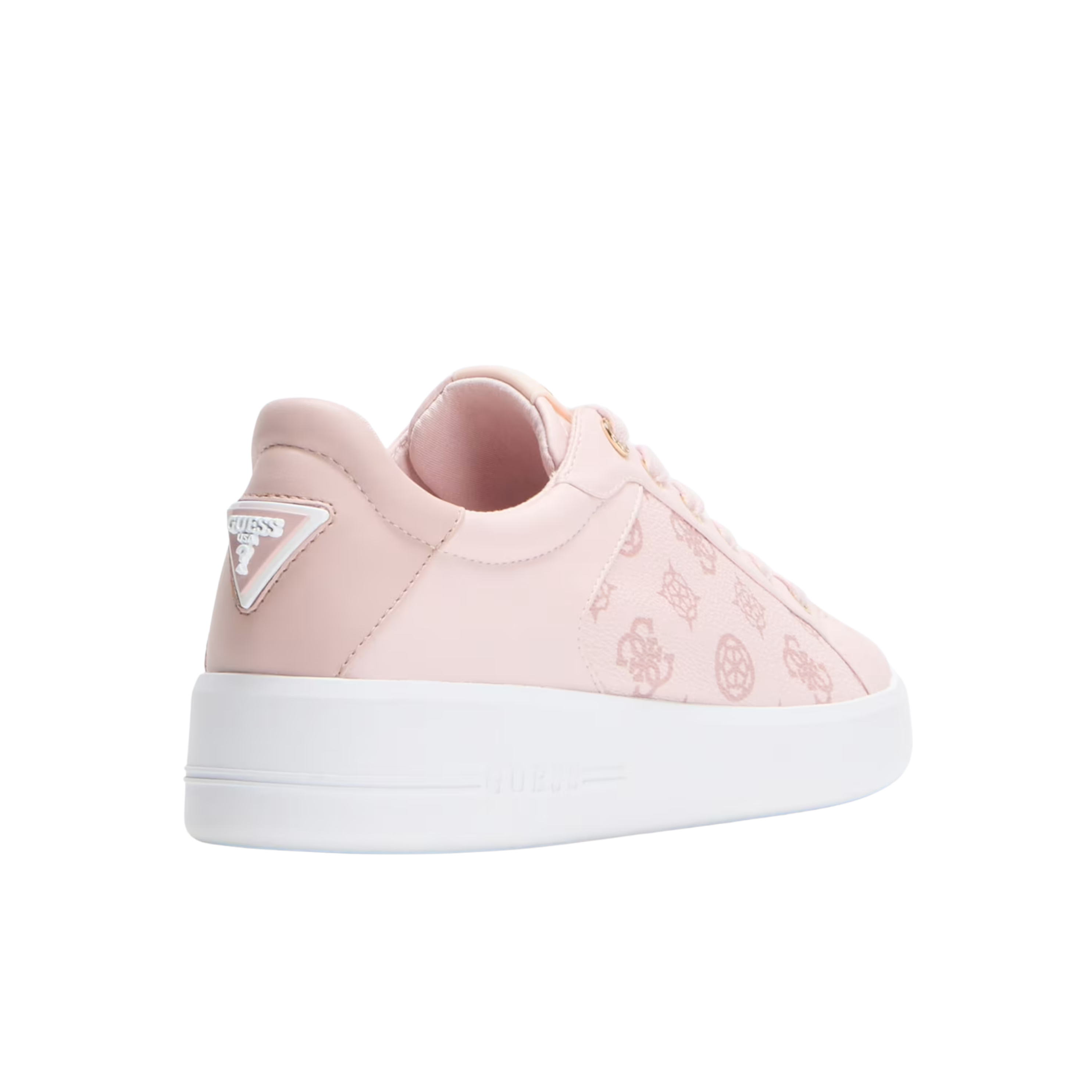 Guess Women Ronii Debossed Peony Low Top Sneakers - Medium Pink