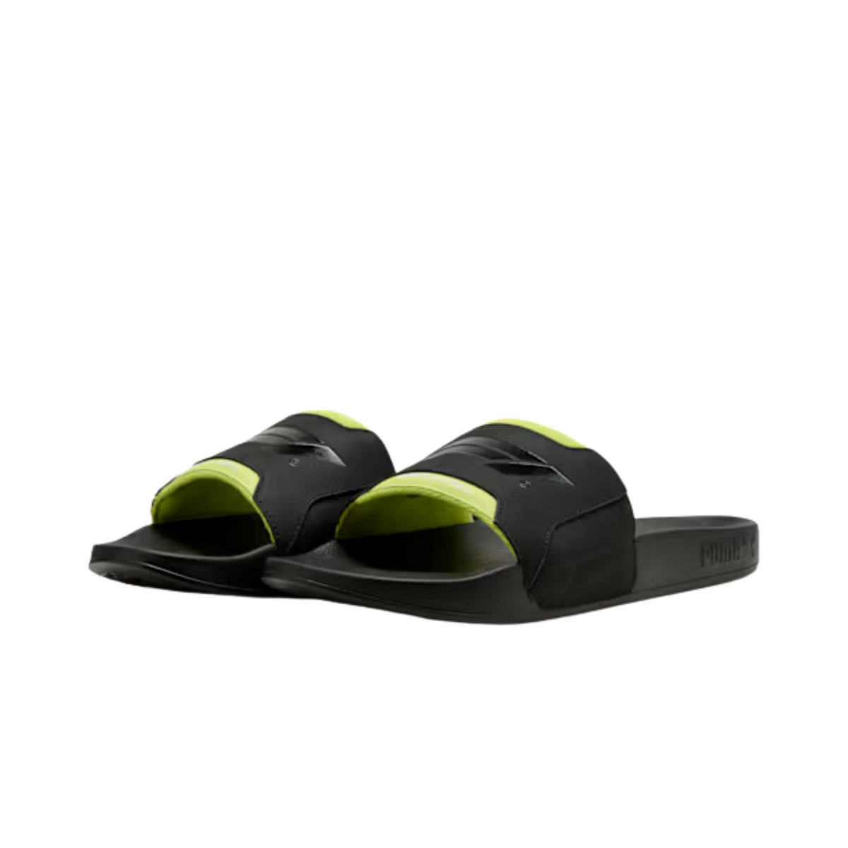 Puma Men F1 Leadcat 2.0 Graphic Slides - Black Light Lime