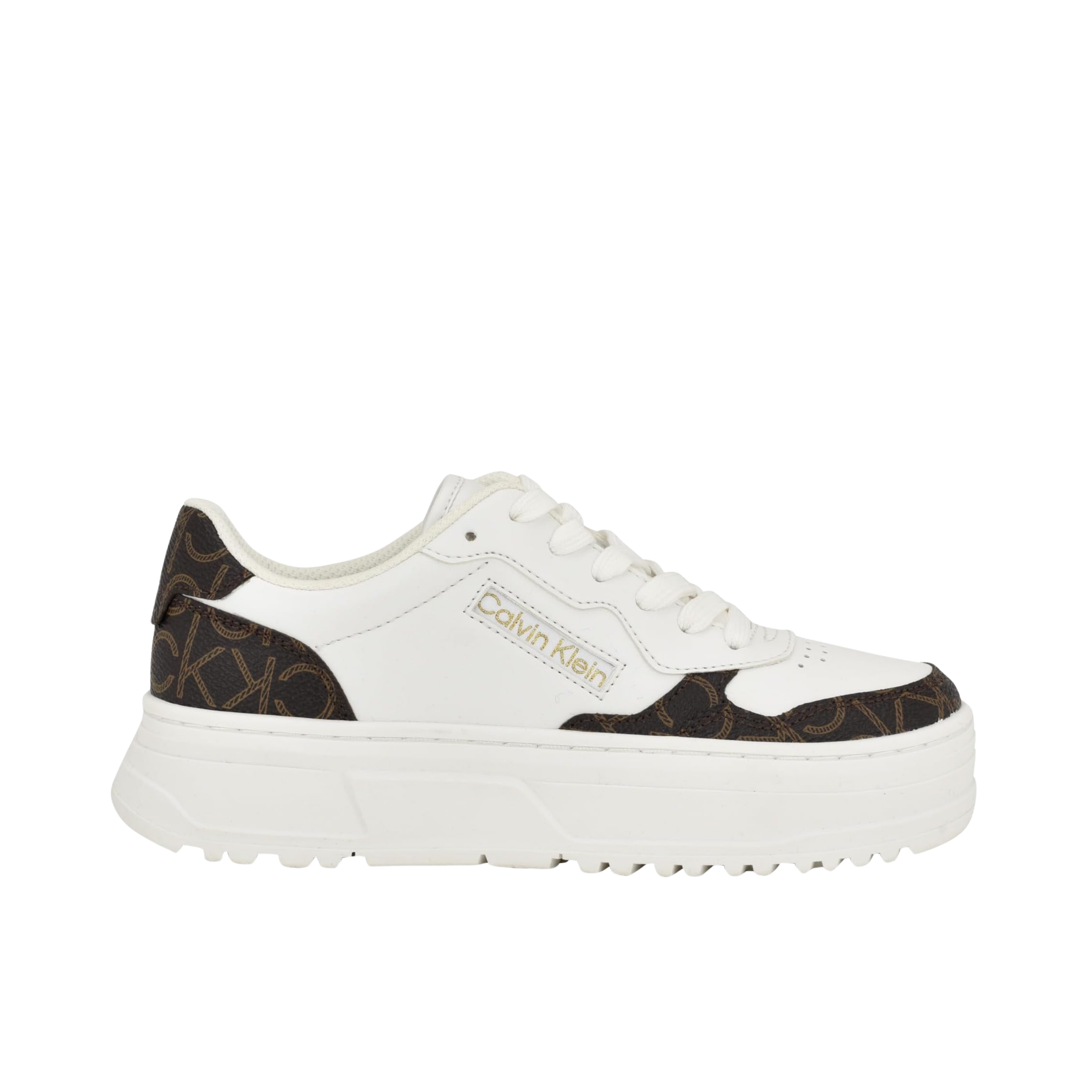 Calvin Klein Women Karyne Sneaker - White Brown