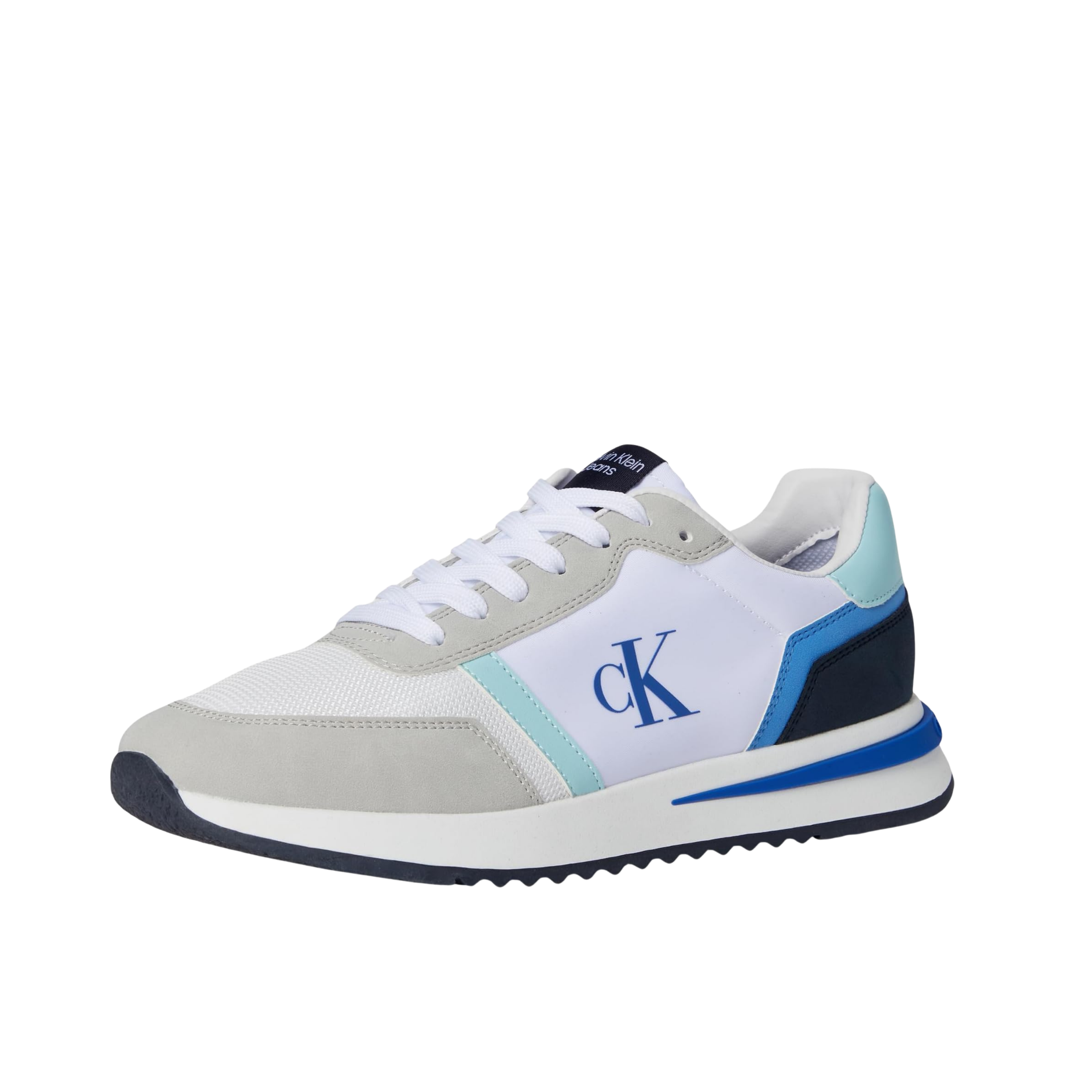 Calvin Klein Men Picio Monogram Logo Sneaker - Medium Blue White Multi