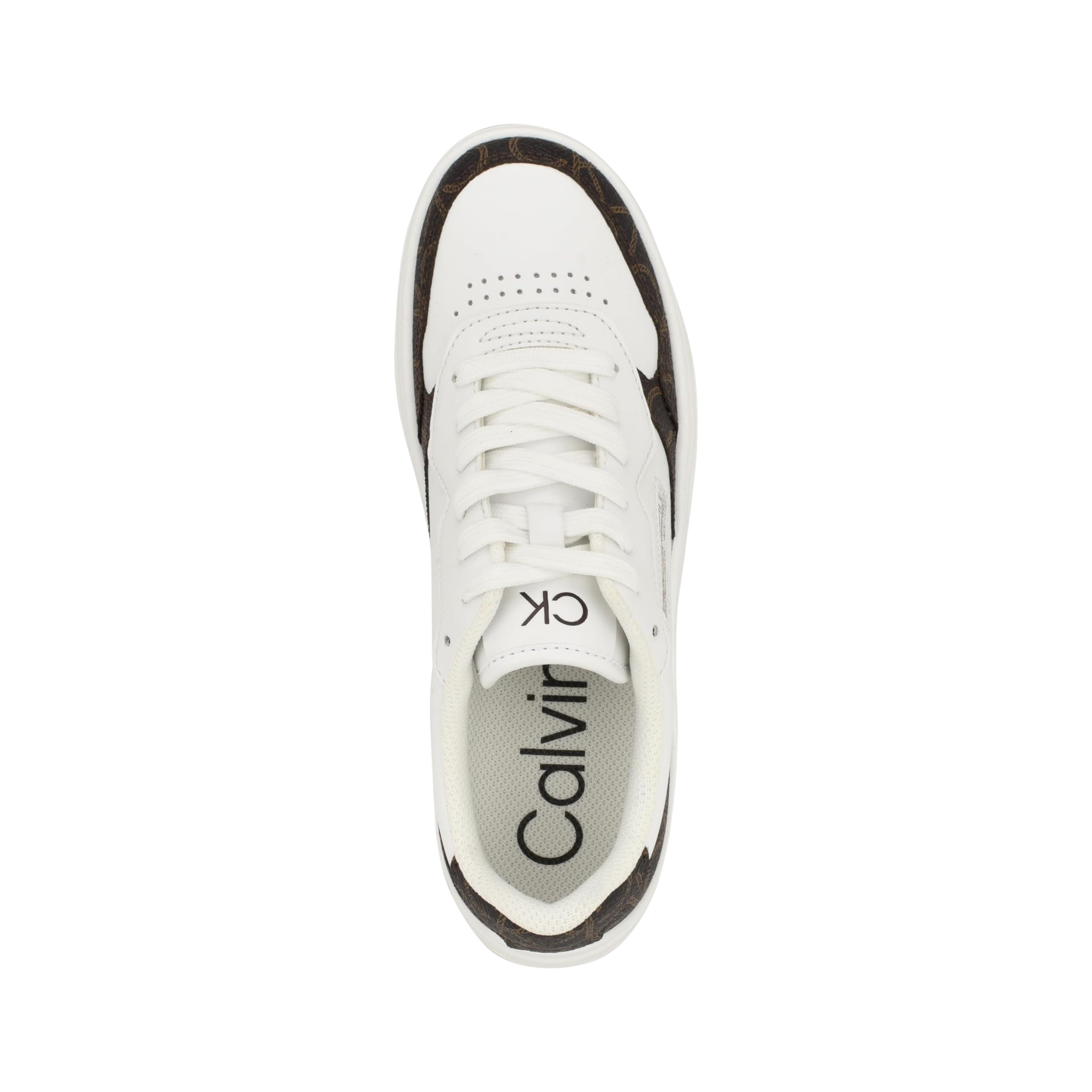 Calvin Klein Women Karyne Sneaker - White Brown