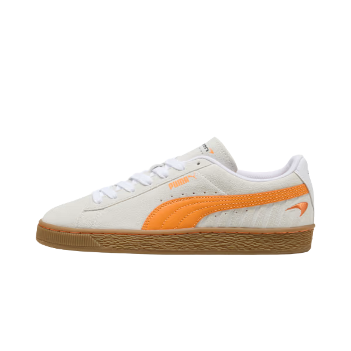 Puma Men McLaren Racing Suede OG Sneakers - White Papaya